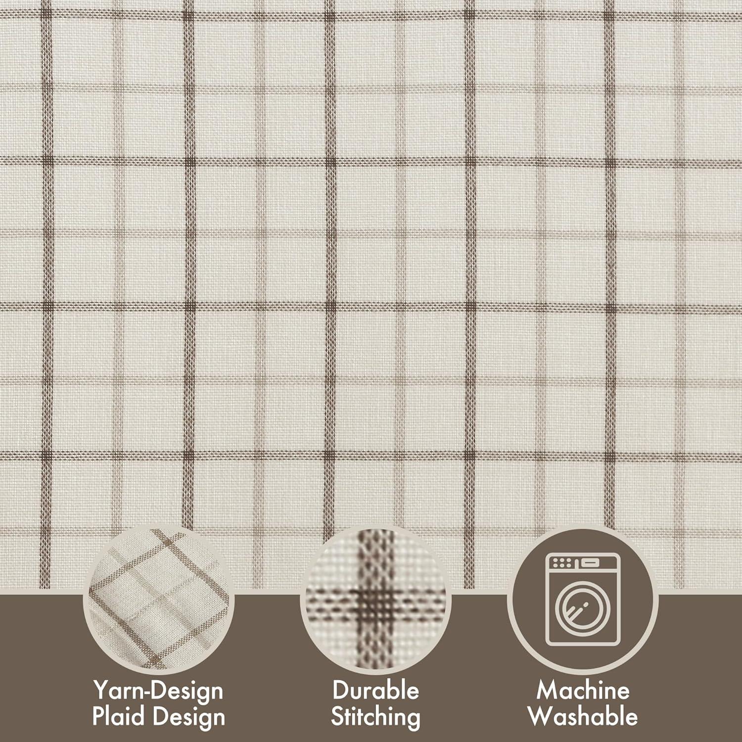 Anaheim Woven Plaid Room Darkening Thermal Fleece Lined Single Curtain Panel