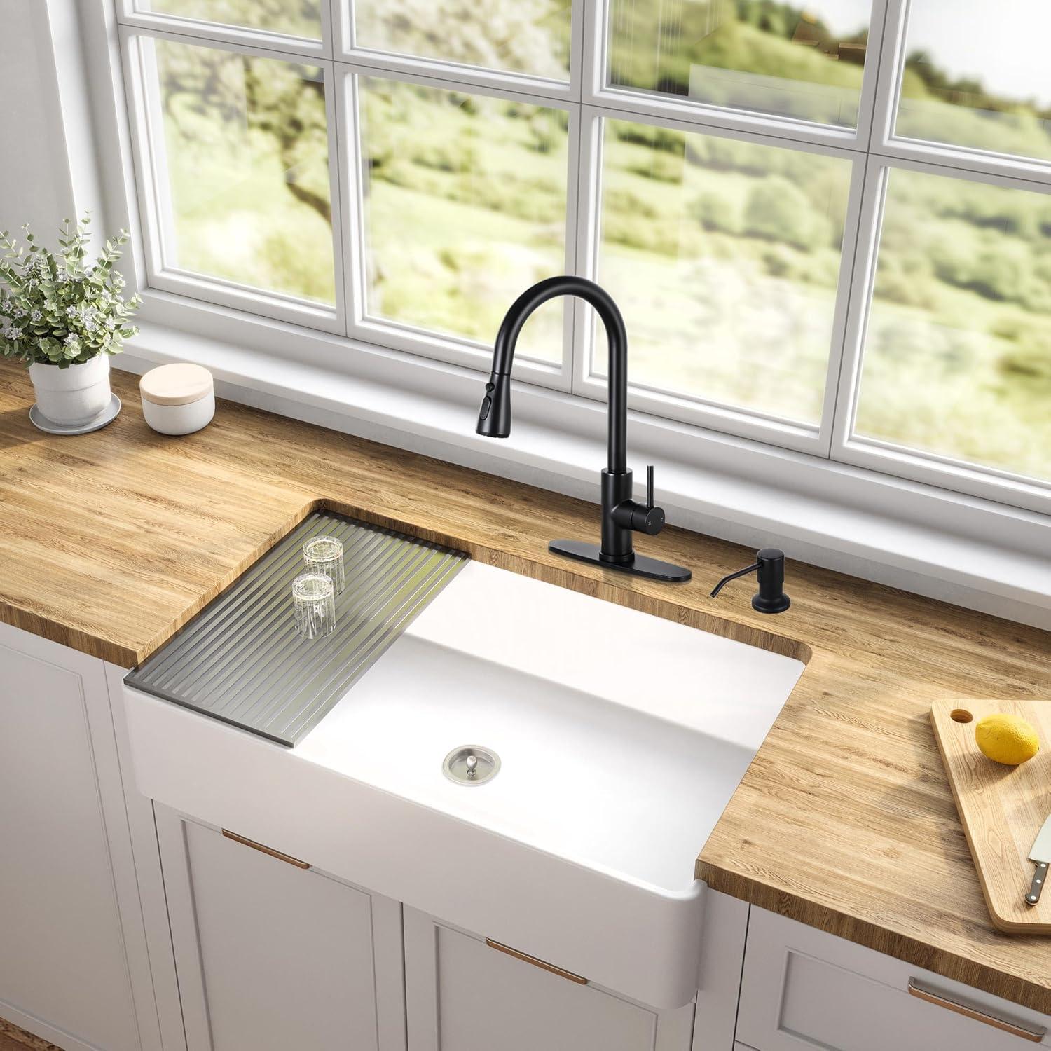 Babevy Pull Down Kitchen Faucet