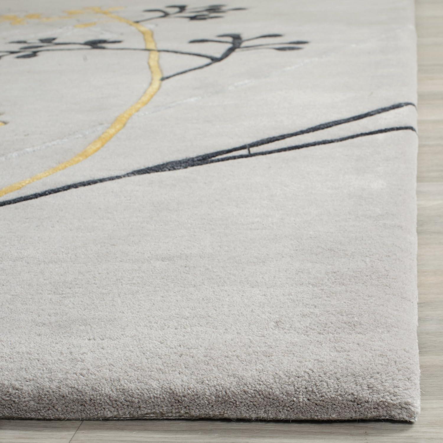 Soho SOH305 Hand Tufted Area Rug - Grey - 3'6"x5'6" - Safavieh.