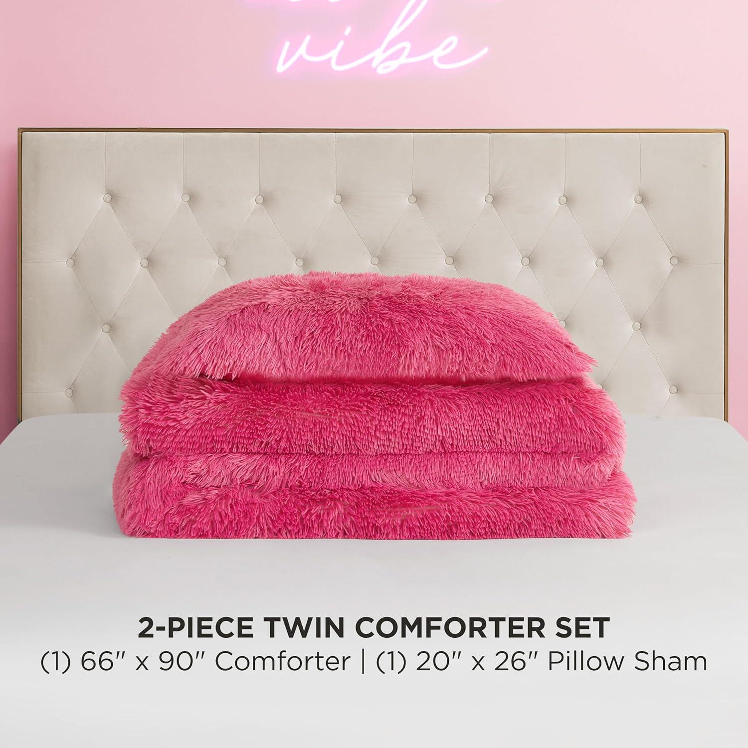 Juicy Couture Juicy Couture Shaggy Faux Fur Comforter & Shams Bedding Sets