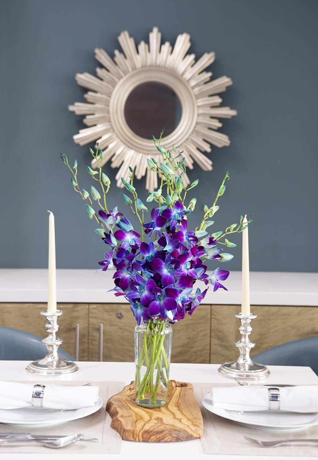 KaBloom : Bouquet of Fresh 10 Blue Dendrobium Orchids, Next-Day Delivery.