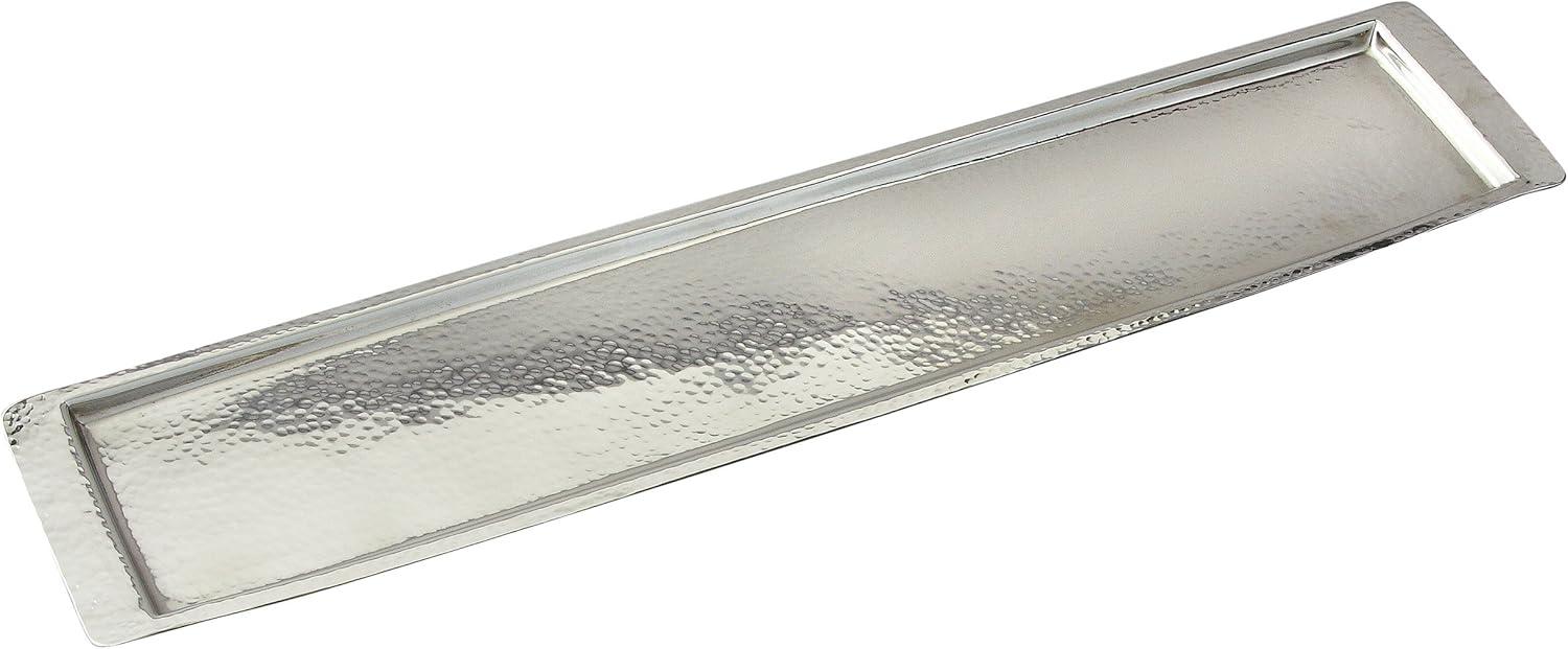 Jiallo  Stainless Steel Hammered Rectangular Tray 25.50" L x 5.5" W