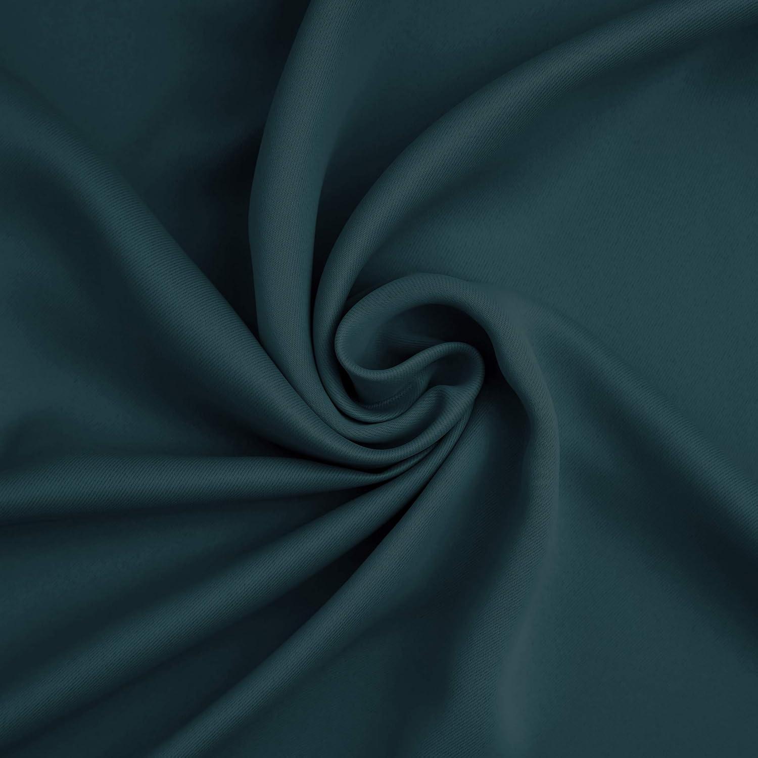 Sun Zero Nolan 1-Piece Energy Saving Blackout Grommet Curtain Panel, 40"x95", Teal