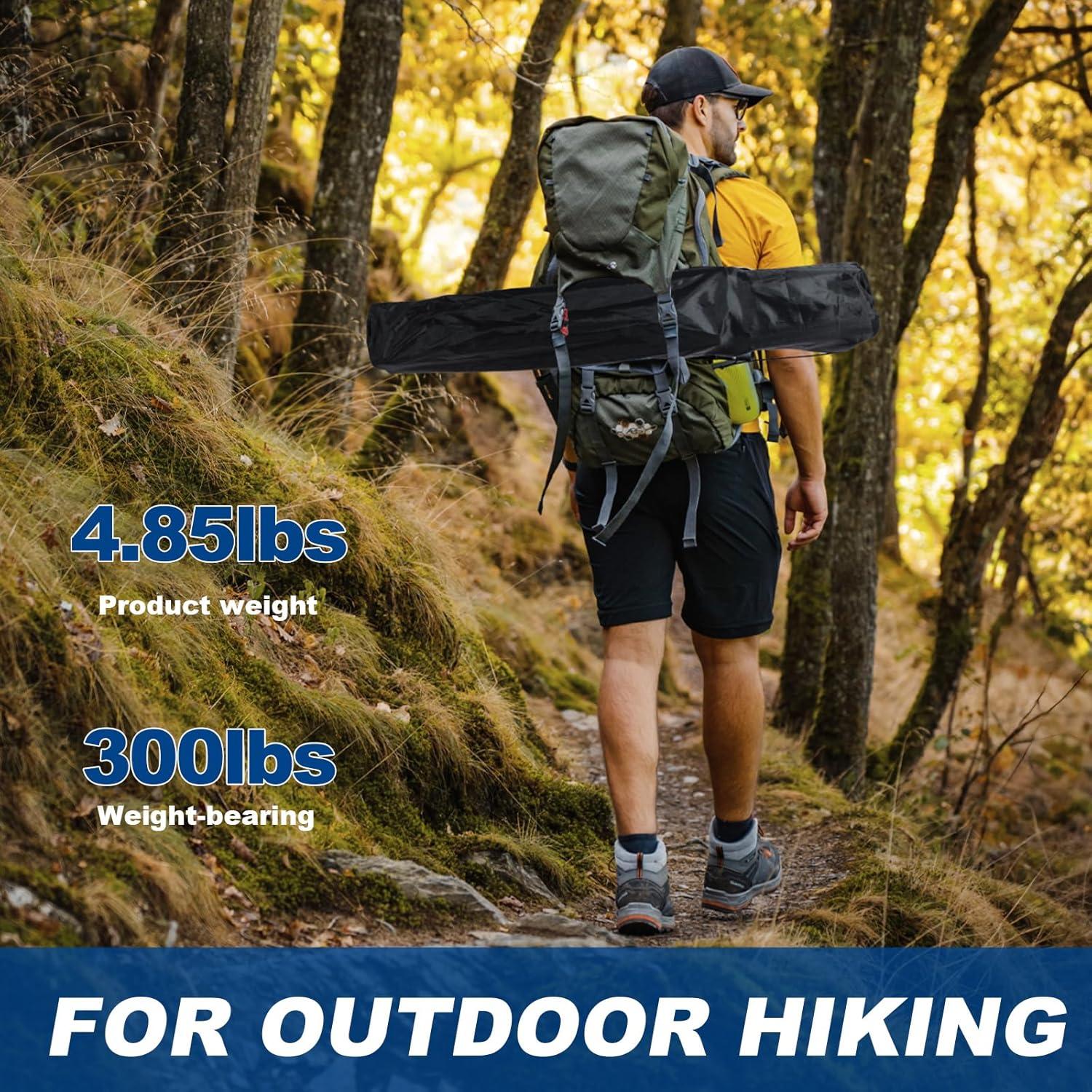 2 Pack Lightweight Camping Chairs for Adults & Teens, 250LBS Capacity Foldable Portable Chairs with Carry Bag, Compact Design for Camping, Beach, Picnics, and Outdoor Events