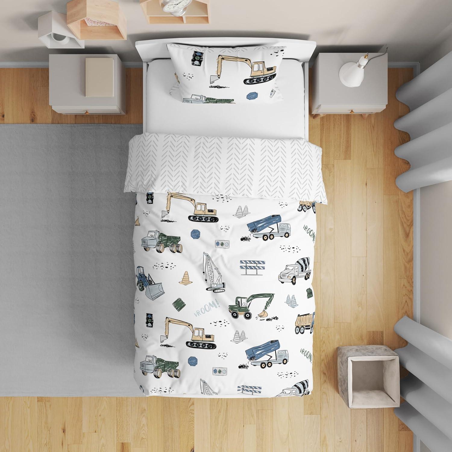 Construction Truck 5 Piece Toddler Bedding Set