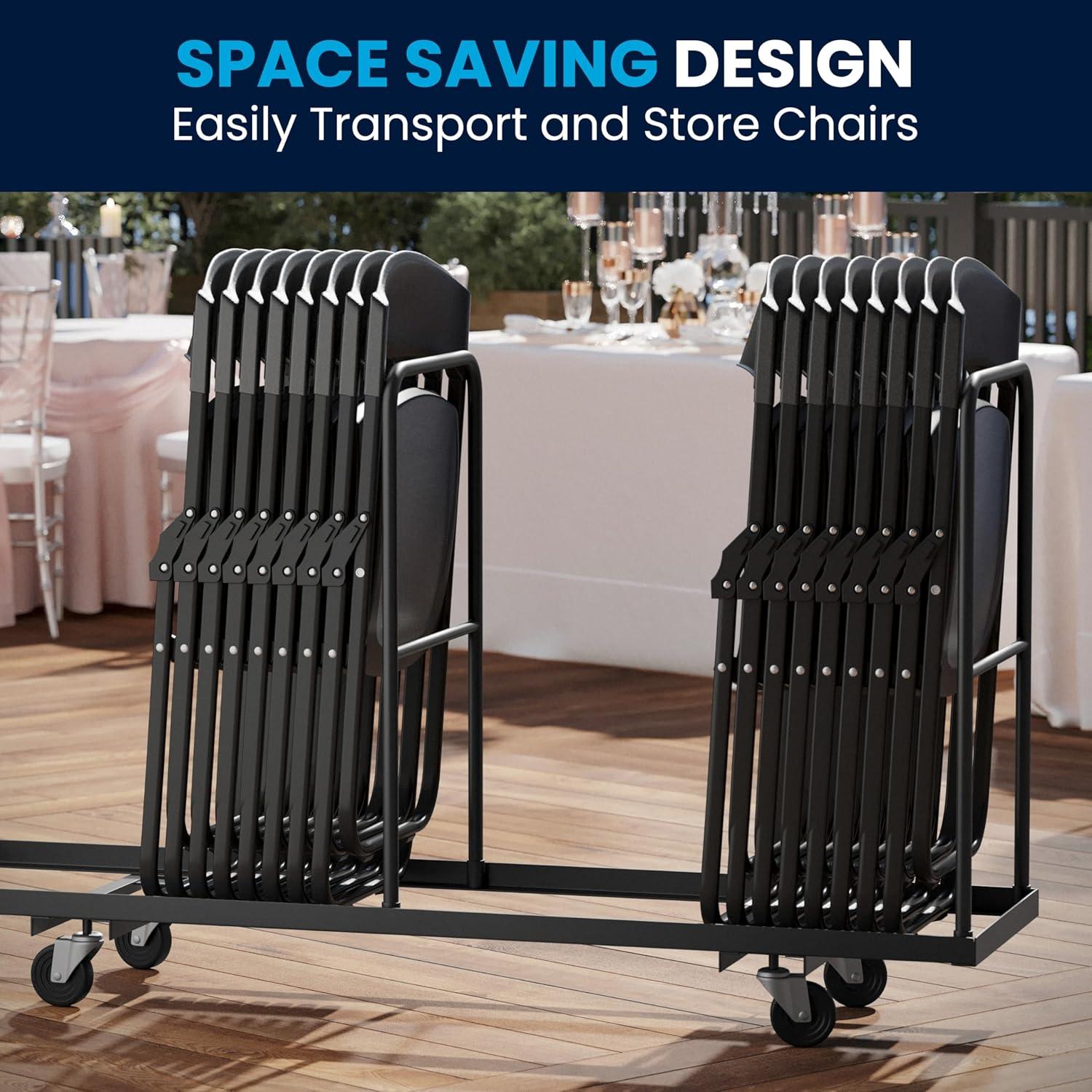 Flash Furniture 2 Pack HERCULES Series 500 lb. Capacity Heavy Duty Plastic Folding Chair with Built-in Ganging Brackets