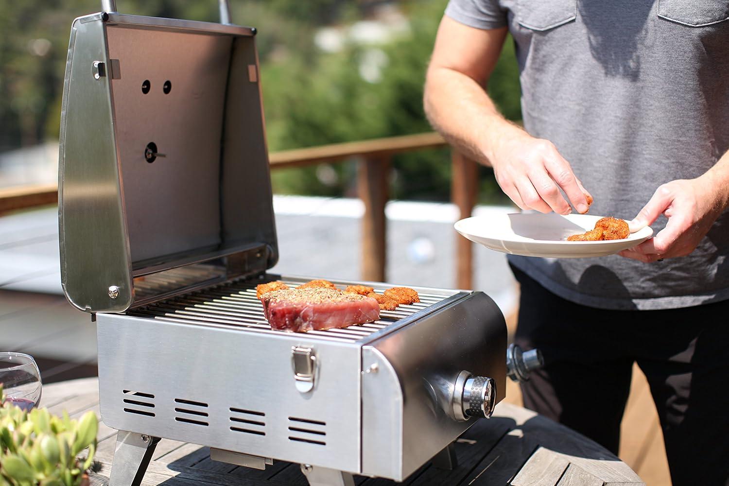 Cuisinart 1 Burner Silver Propane Portable Gas Grill