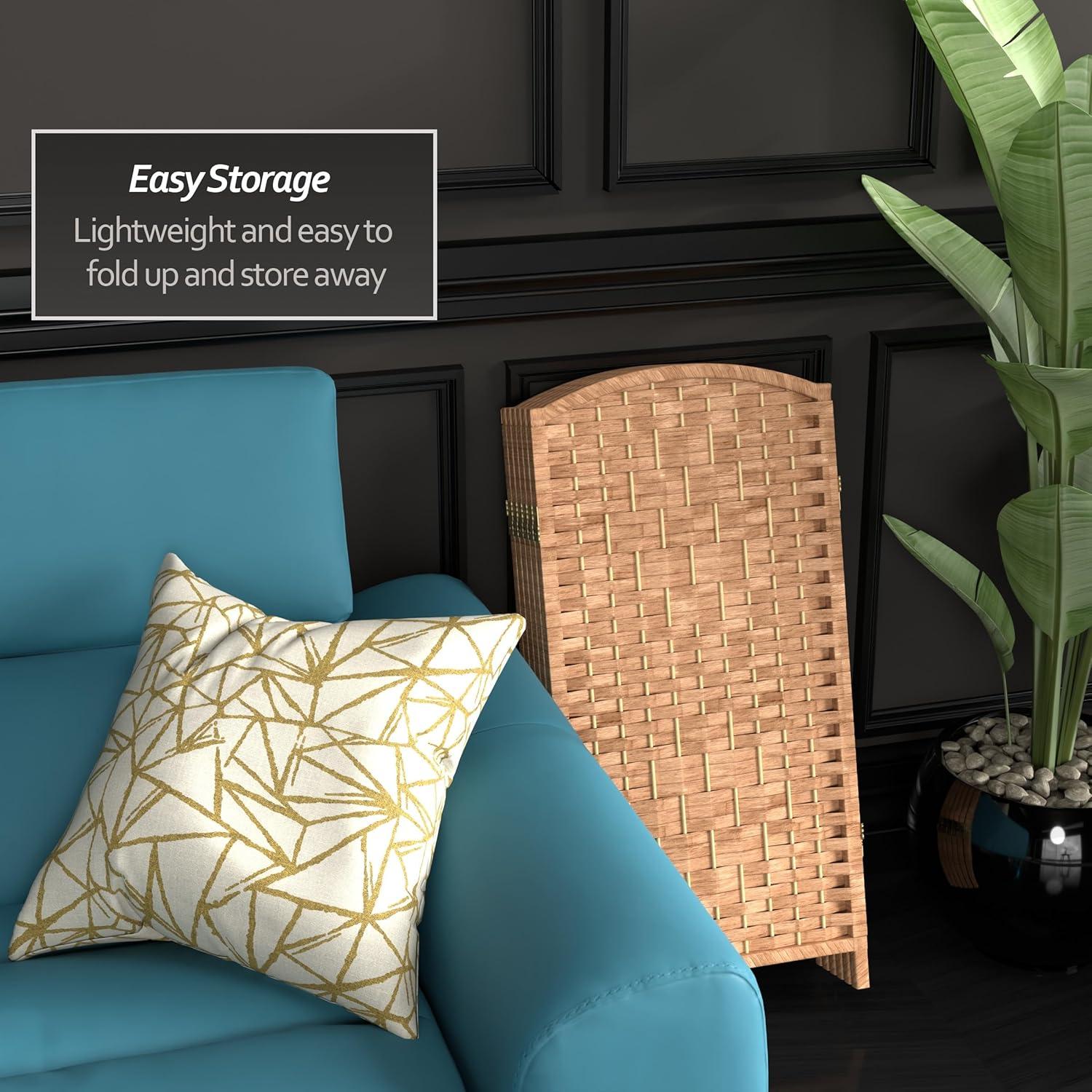 Red Barrel Studio® Short Diamond Weave Folding Screen