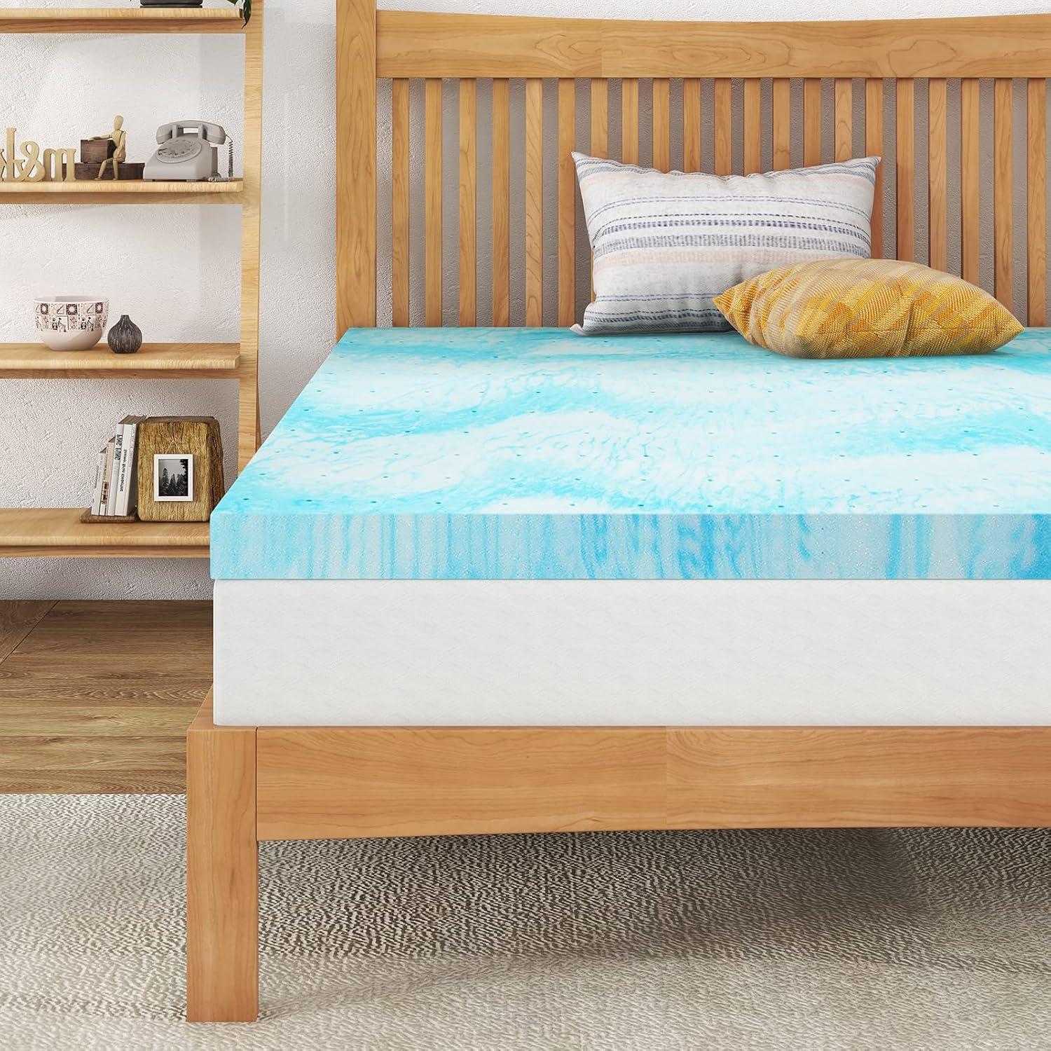 Mattress Topper, Queen Size Memory Foam Mattress Topper,Pressure Relief for Back Pain, 4 Inches