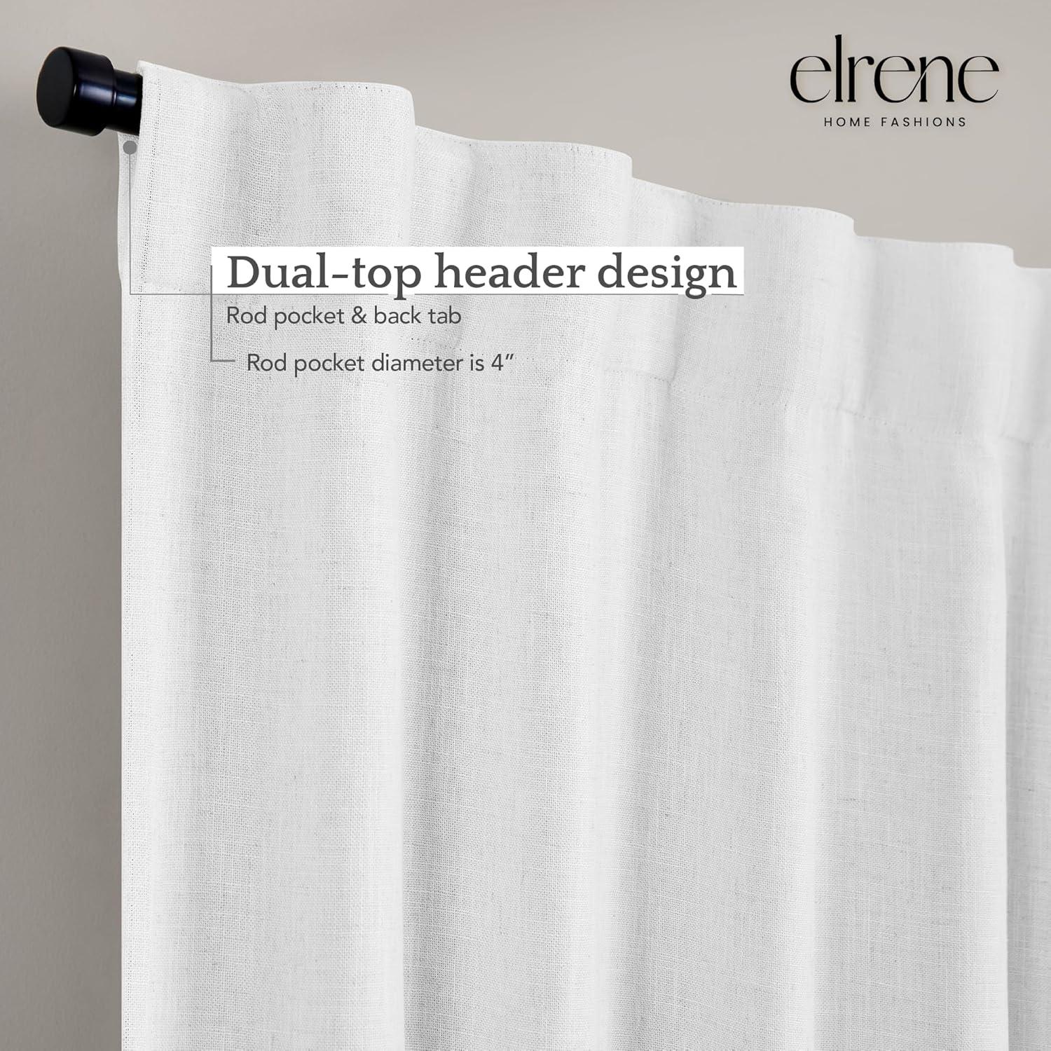 Elrene Harrow Solid Texture Room Darkening Single Window Curtain Panel - Elrene Home Fashions