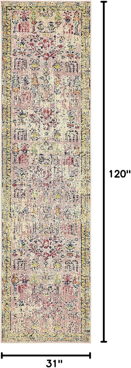 Unique Loom Monterey Collection Area Rug - Adobe (2' 7" x 10' Runner Pink/Blue)