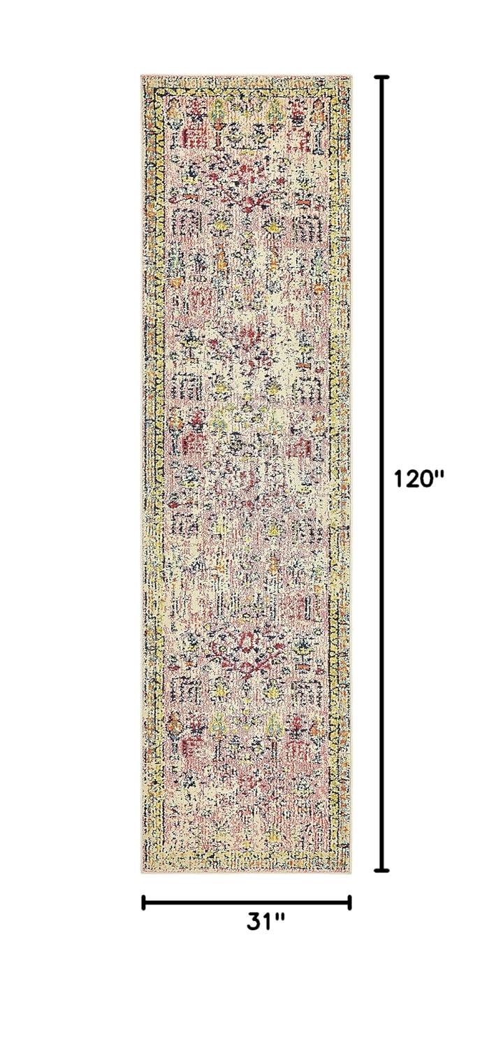 Unique Loom Monterey Collection Area Rug - Adobe (2' 7" x 10' Runner Pink/Blue)