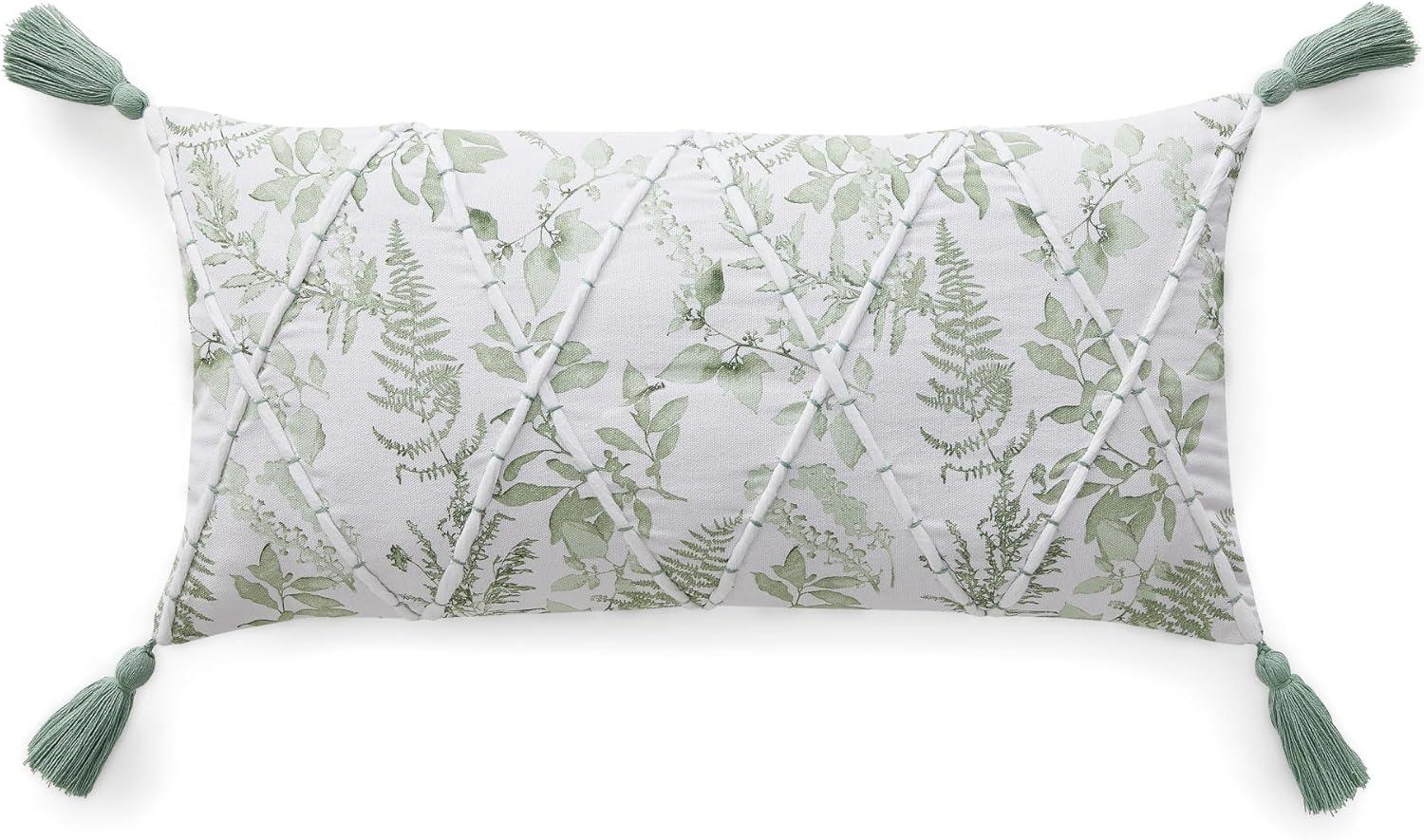 11 x 22 Botanical Fern Deco Pillow Sage Green