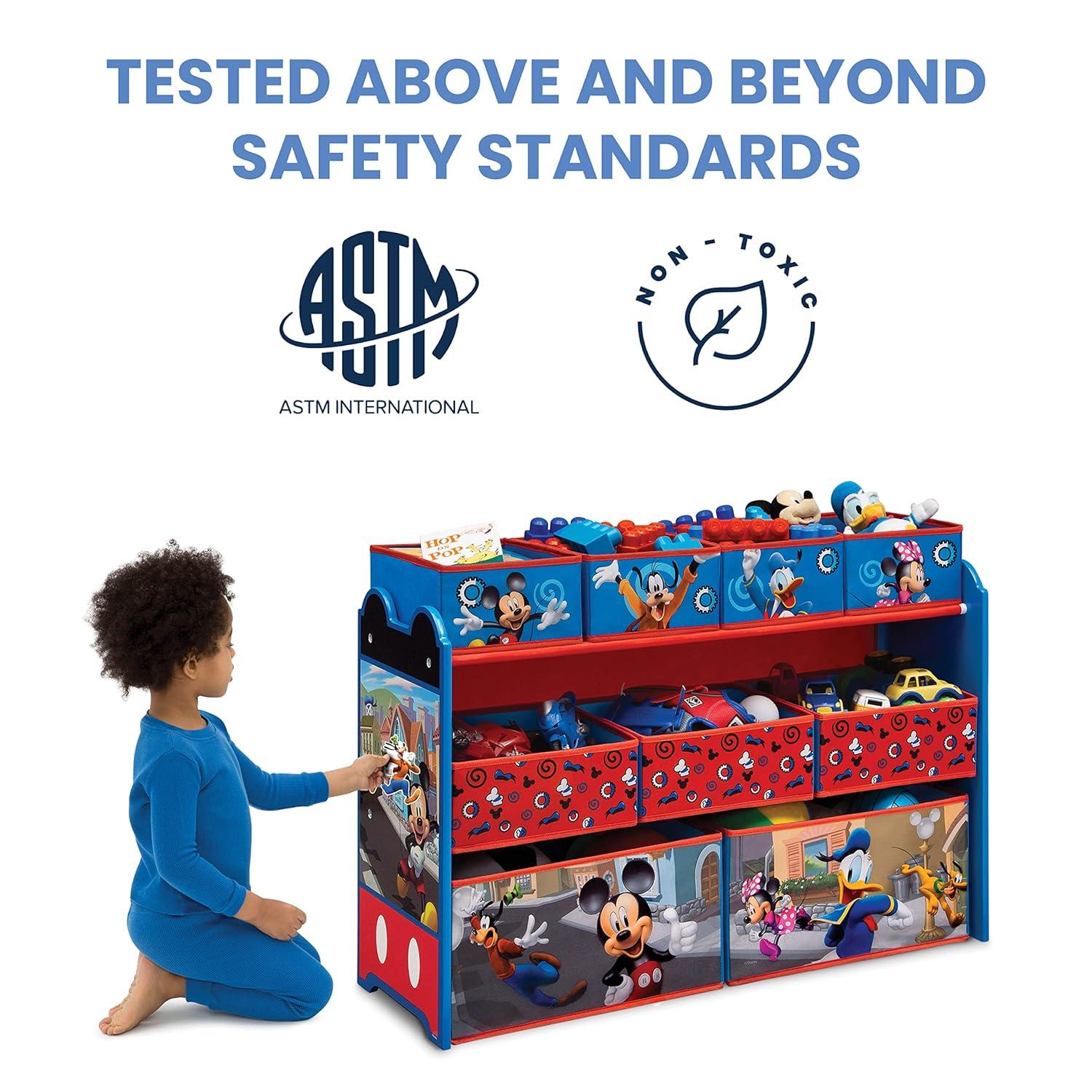 Delta Children Deluxe 9 Bin Design and Store Toy Organizer - Mickey Mouse