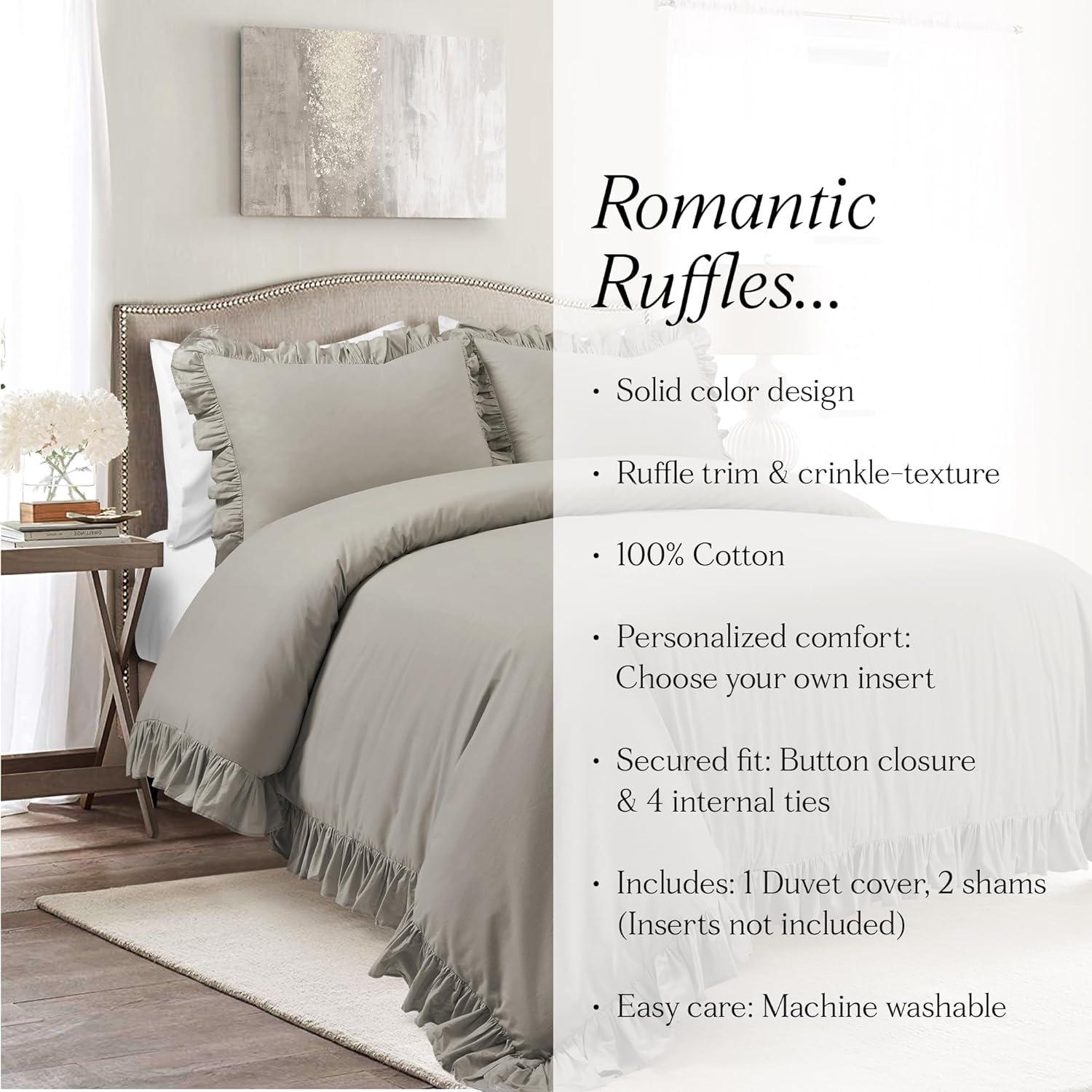 Lush Decor Cotton Duvet Cover Set