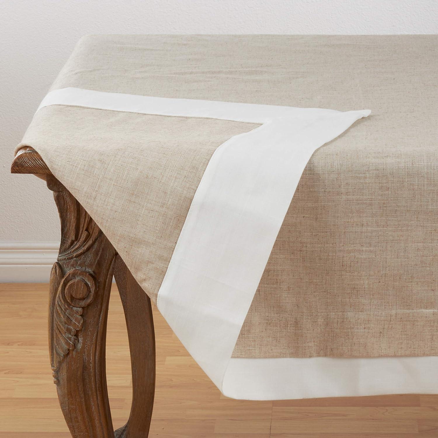 Saro Lifestyle Thick Border Tablecloth With Double Layer Design