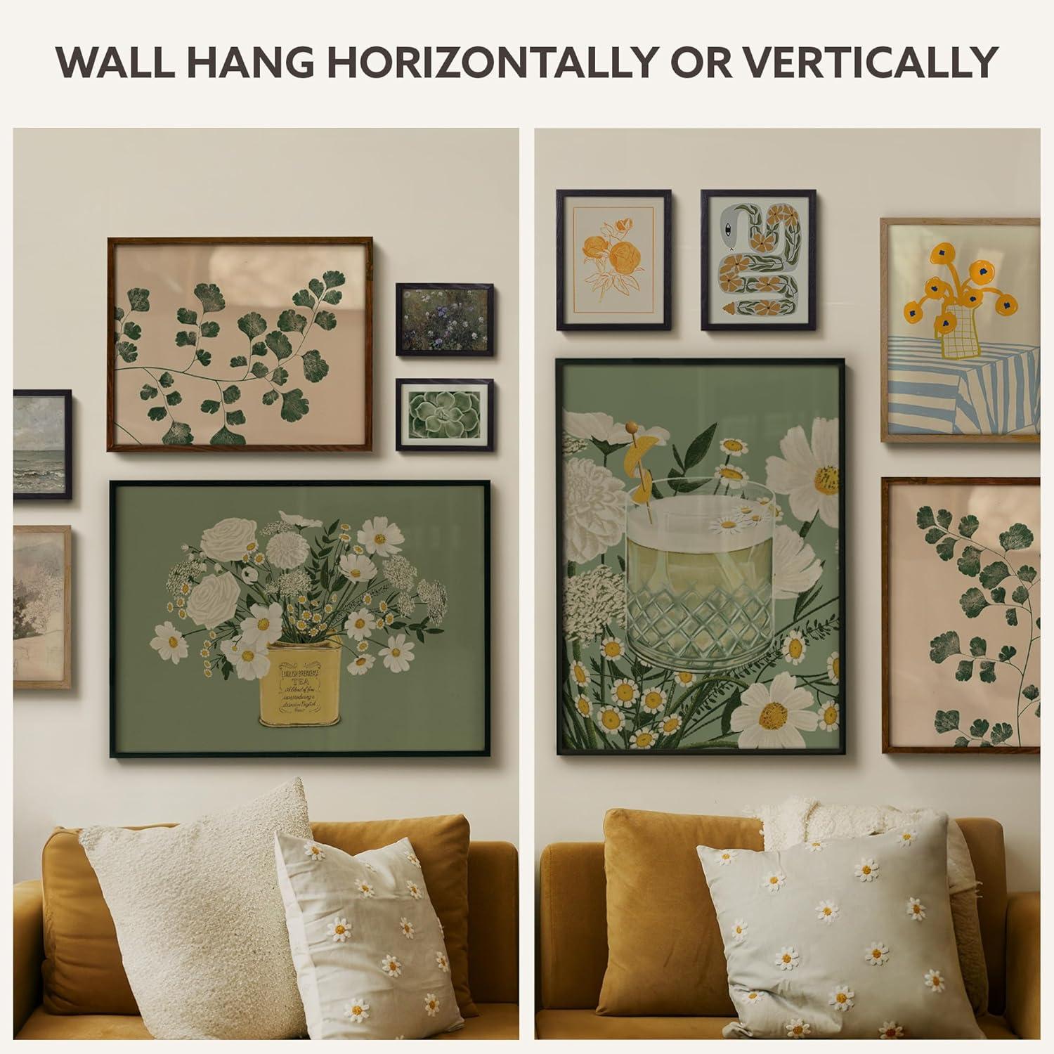 Opposite Wall - 12x18 in - Natural Solid Oak Wood Picture Frame - Lightweight, Versatile & Shatterproof - Wall Hanging Poster or Photo Frame - Wall Decor for Office, Gallery & Home