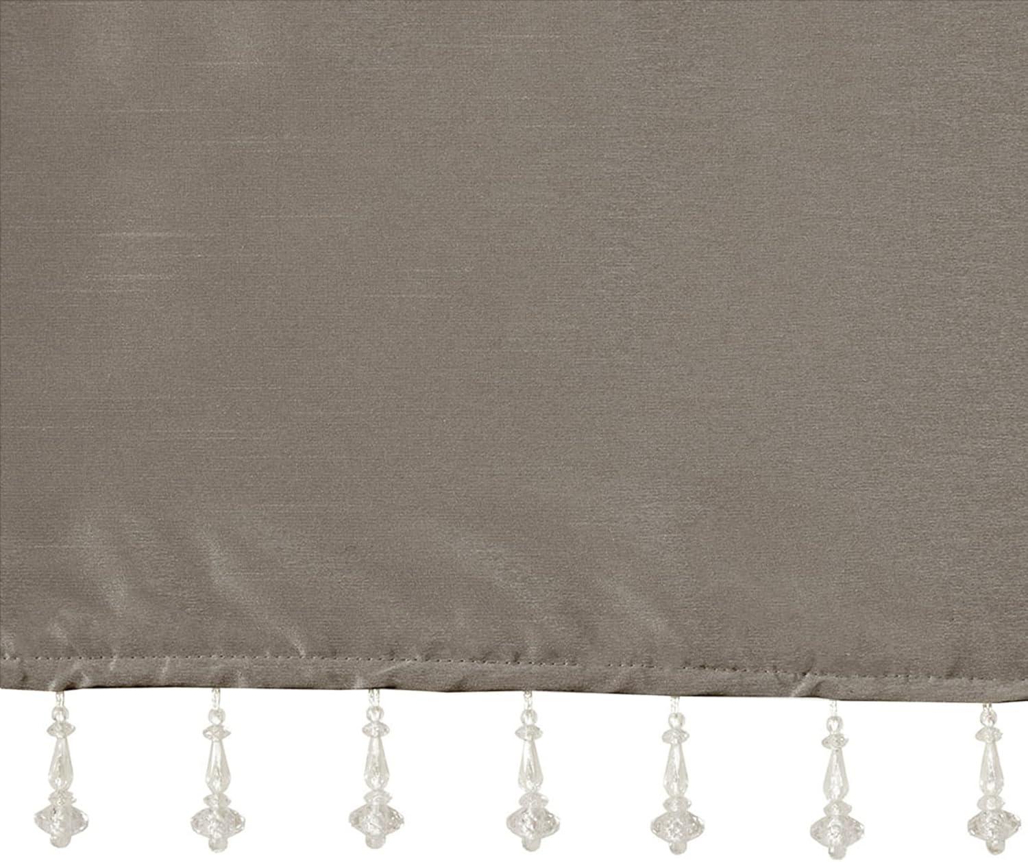 Emilia Lightweight Faux Silk Valance with Beads