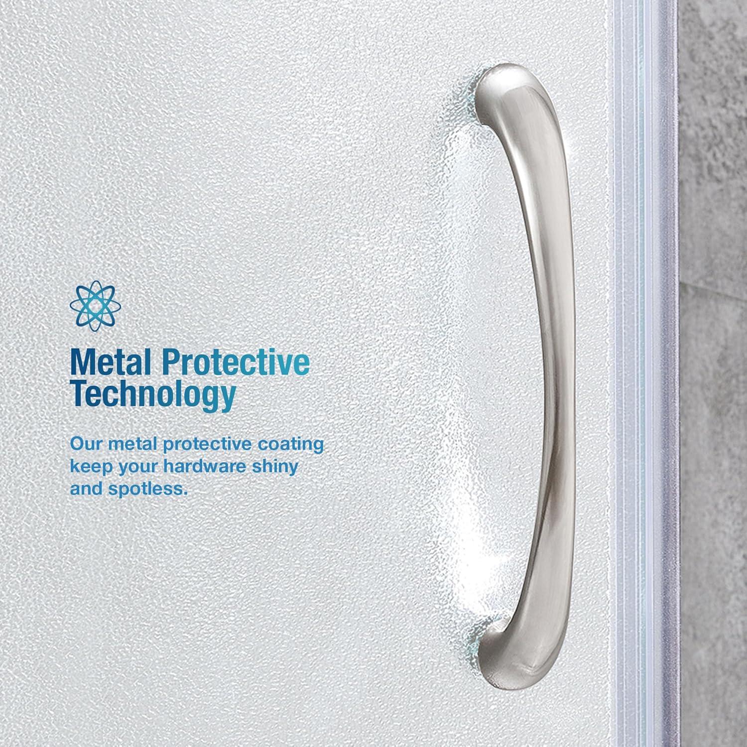 OVE Decors Breeze 33 in. Framed Round Shower Kit w/ Frosted Glass, Base, Wall