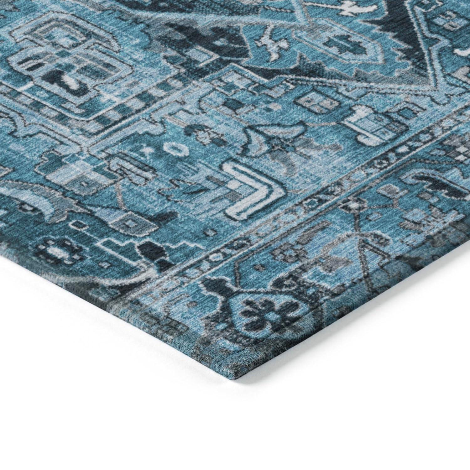 Addison Rugs Chantille ACN570 Blue 8' x 10 Indoor Outdoor Area Rug, Stain Resistant, Machine Washable, Non Shedding, Bedroom, Living Room, Dining Room, Kitchen Rug