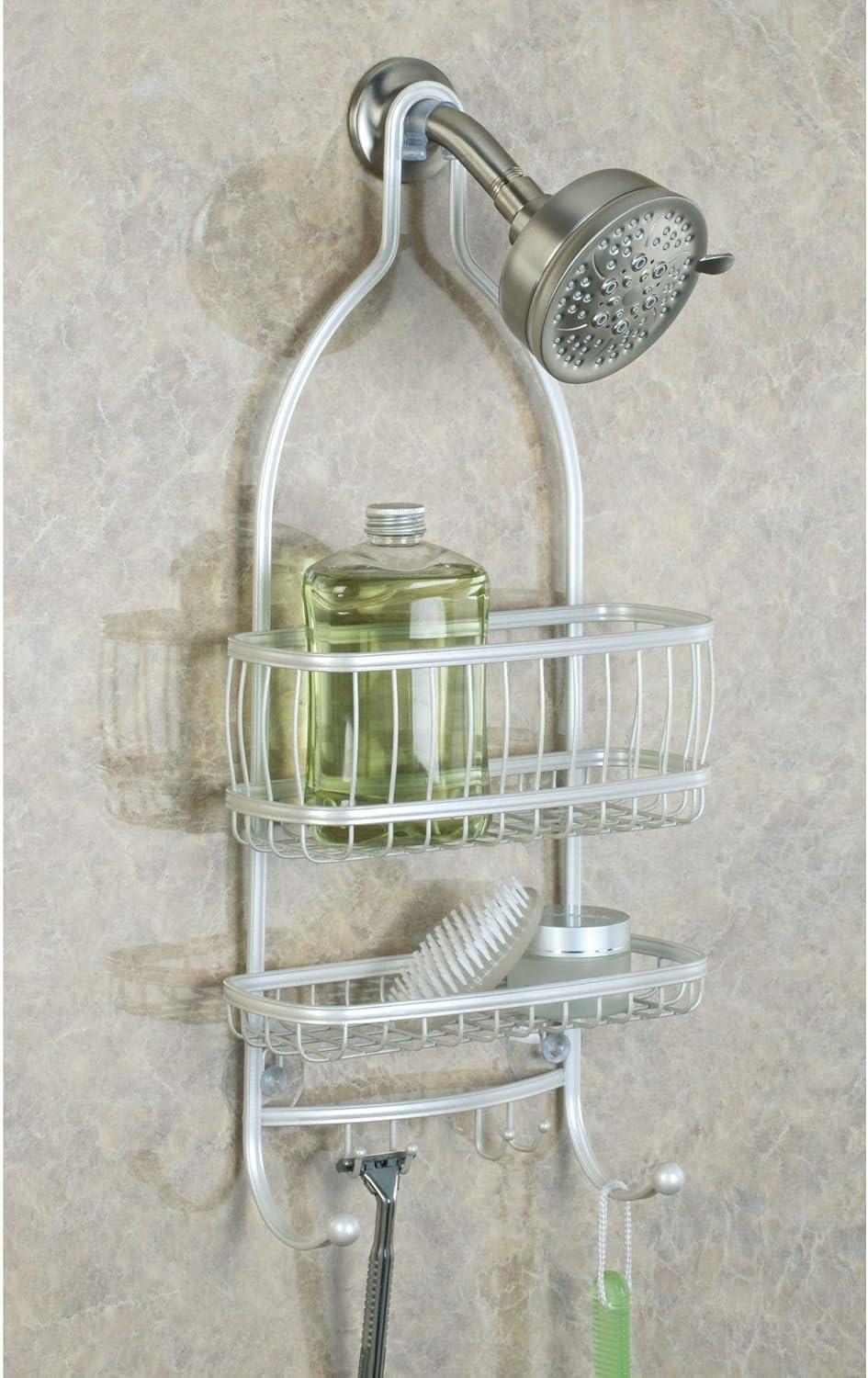 iDesign Metal Extra-Wide Hanging Shower Caddy, The York Collection – 10" x 4" x 22"