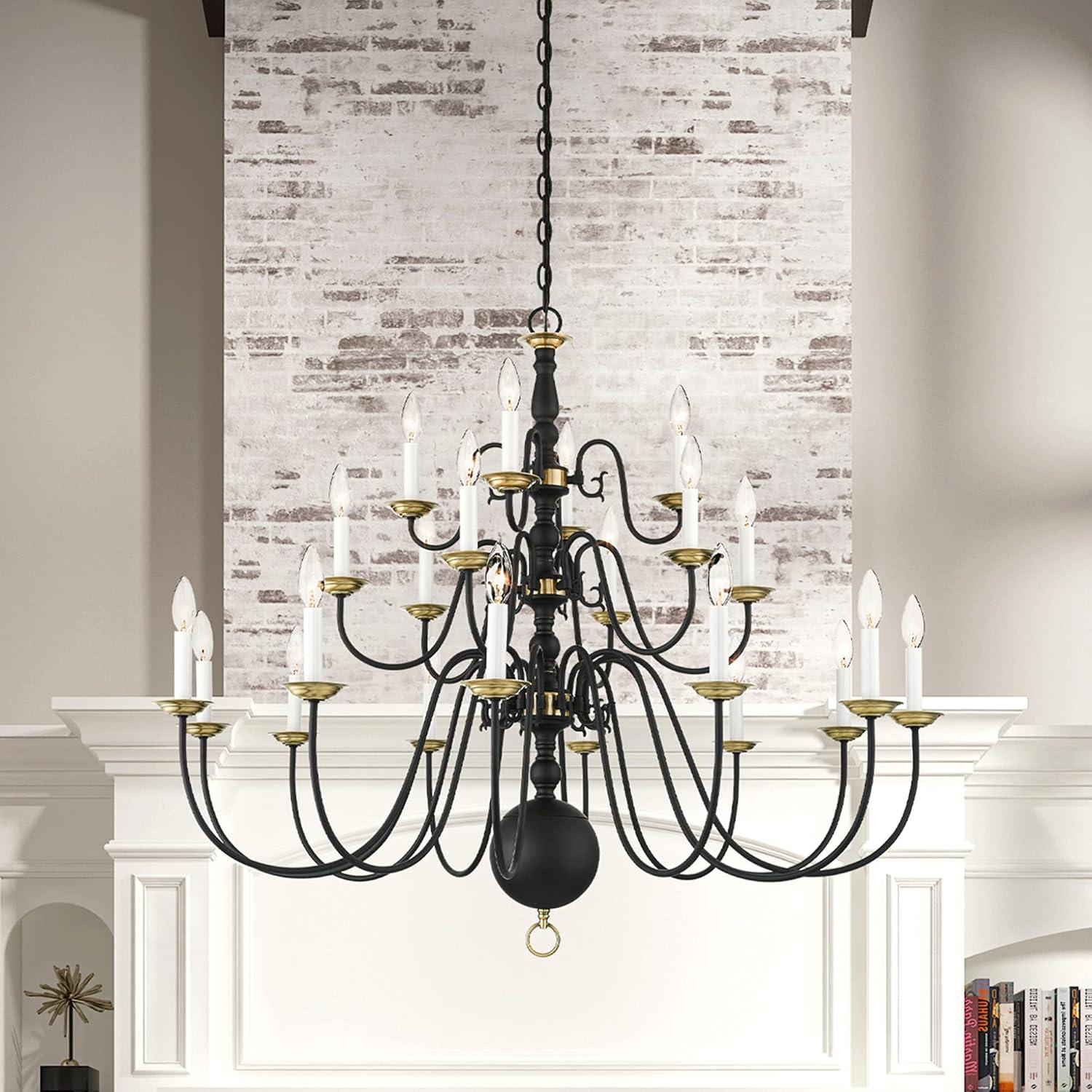 Williamsburgh Antique Brass 22-Light Traditional Chandelier