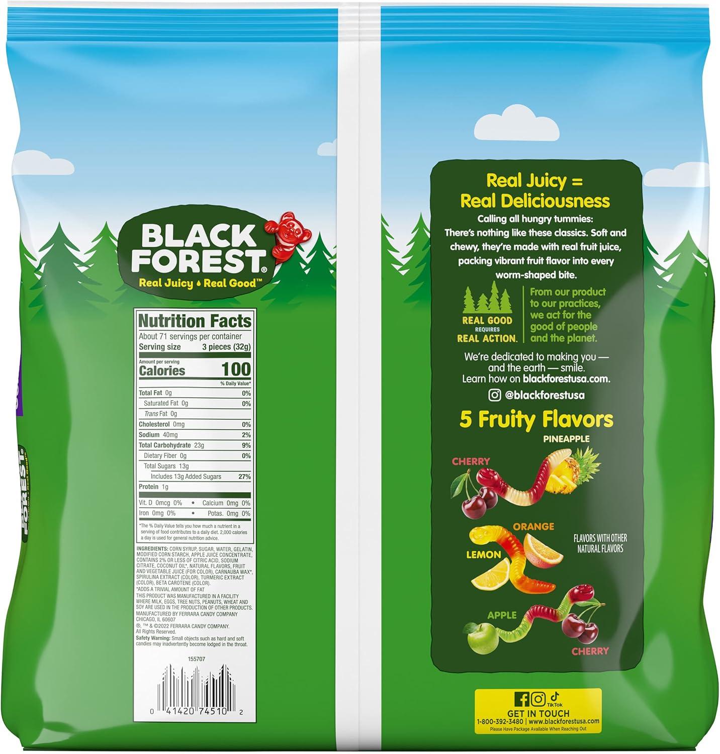 Assorted Fruit Flavored Gummy Worms in 5 lb Bag