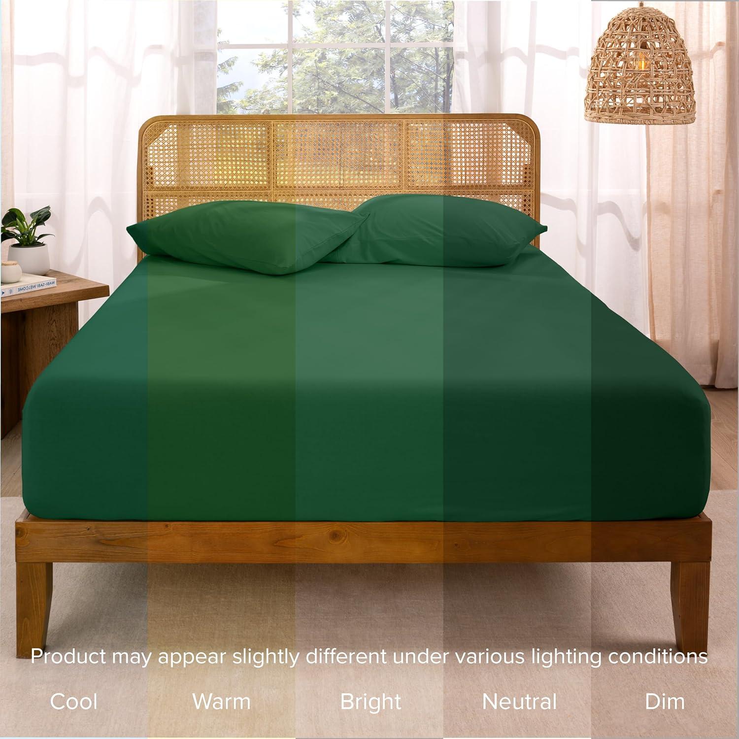 Bare Home Organic 100% Cotton Jersey Knit Fitted Sheet