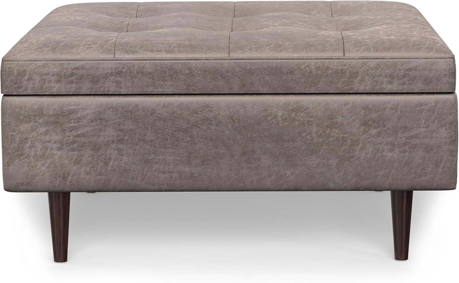 Shay Faux Leather Ottoman