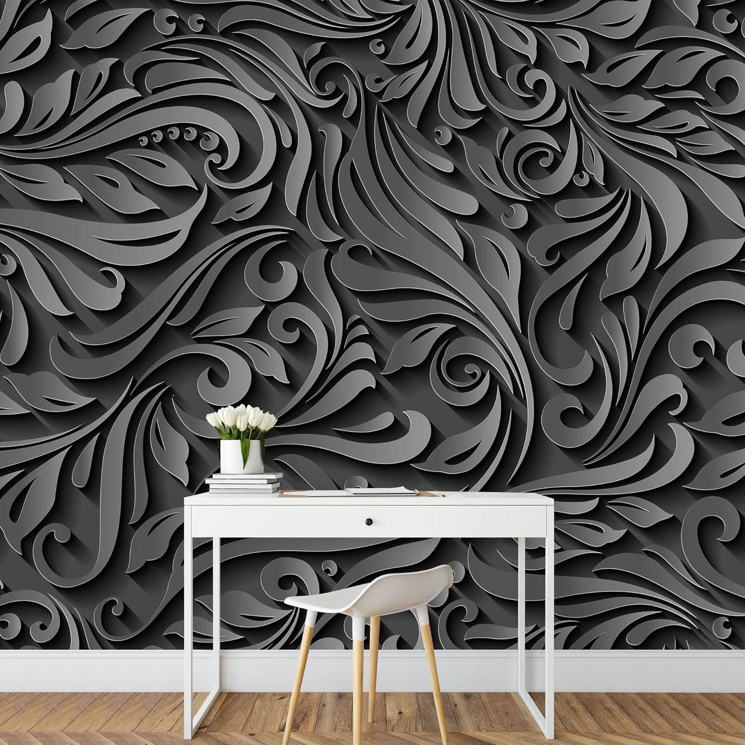 IDEA4WALL Modern Abstract Peel & Stick Floral Border