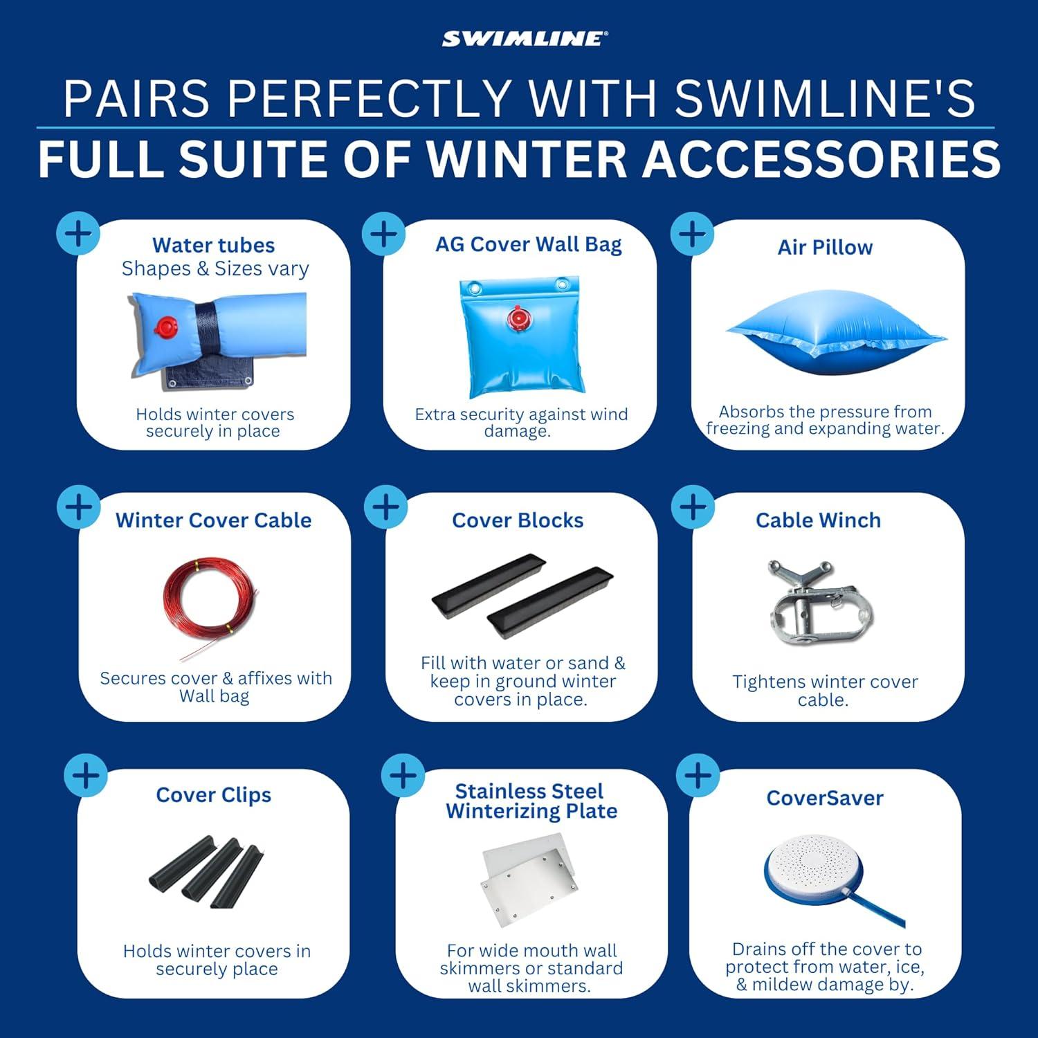 SWIMLINE HYDROTOOLS Air Pillow For Above Ground Pools Cover Winterizing 3-Pack | 4 x 4 ft Cushion Swimming Pool Closing Winter Kit | Cold Resistant Ice Equalizer Thick Pillows Accessories | 1144 ACC44