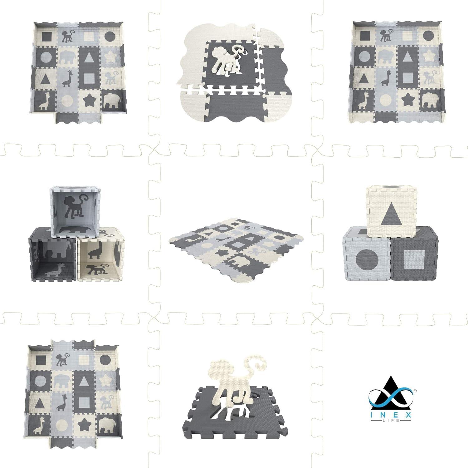 Soft Foam Baby Play Mat | Perfect Playmat for Tummy Time & Crawling - Extra Thick Padded Tiles Protect Infants & Toddlers from Hard Floors - With a Clean, Modern Design You&rsq