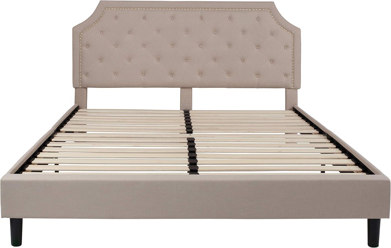 Flash Furniture Brighton Arched Tufted Upholstered Platform Bed