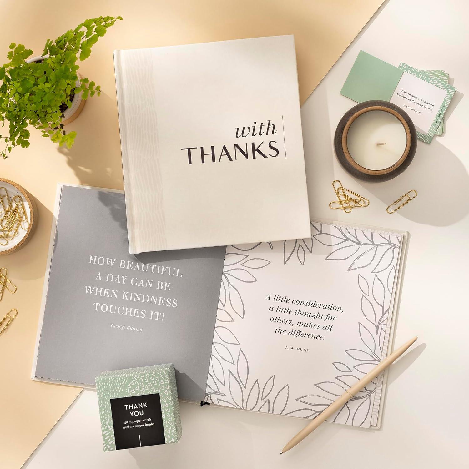 Elegant White Hardcover Self-Help Gratitude Book