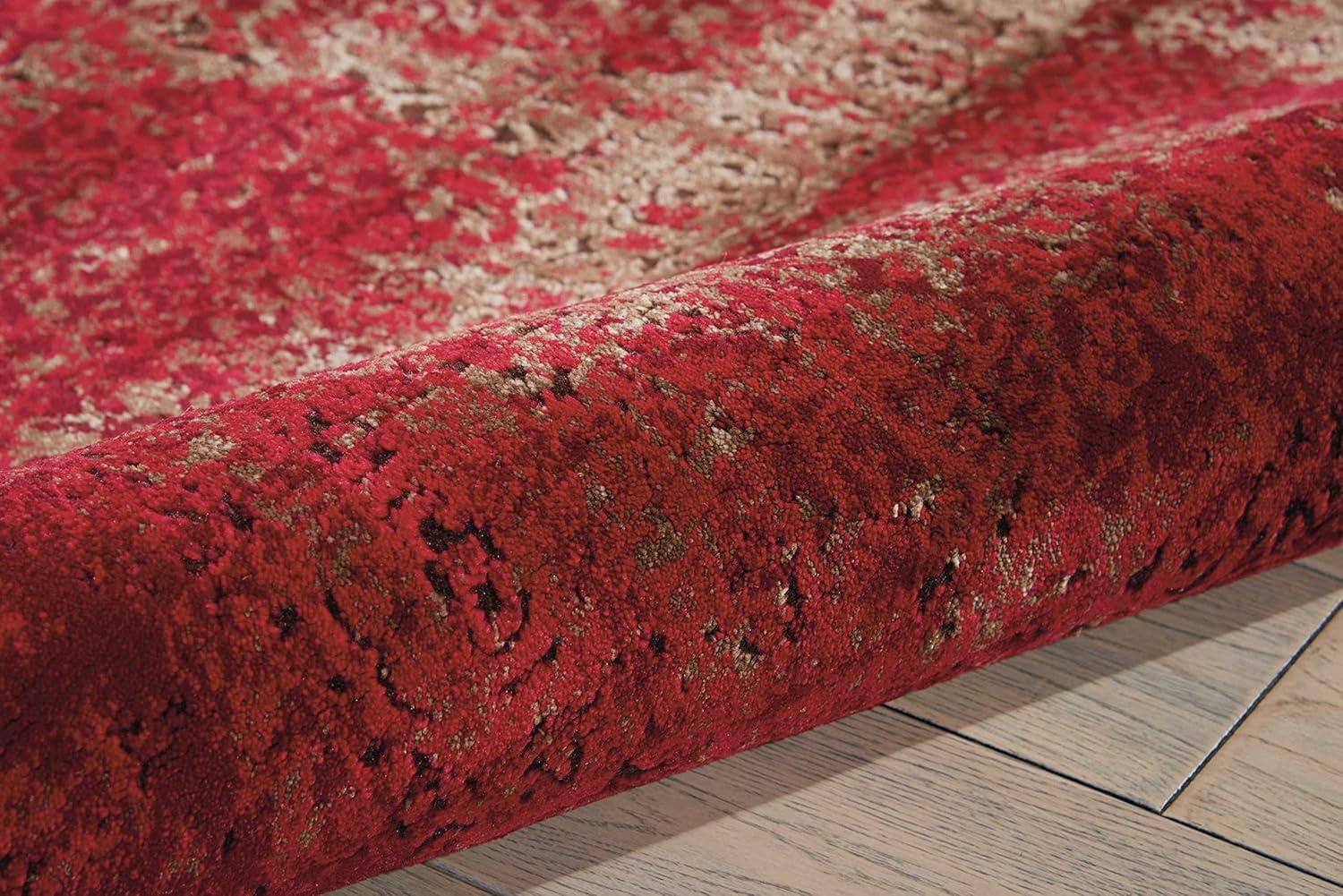 Nourison Karma KRM01 Red Area Rug 3'9" x 5'9"