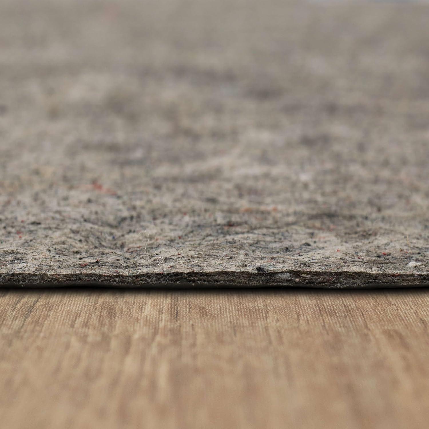 Karastan 5'x7' Reversible Pet Proof Rug Pad Gray: Skid-Resistant Carpet Pad, Rectangle, Polyester, 5x7 Rug Pad