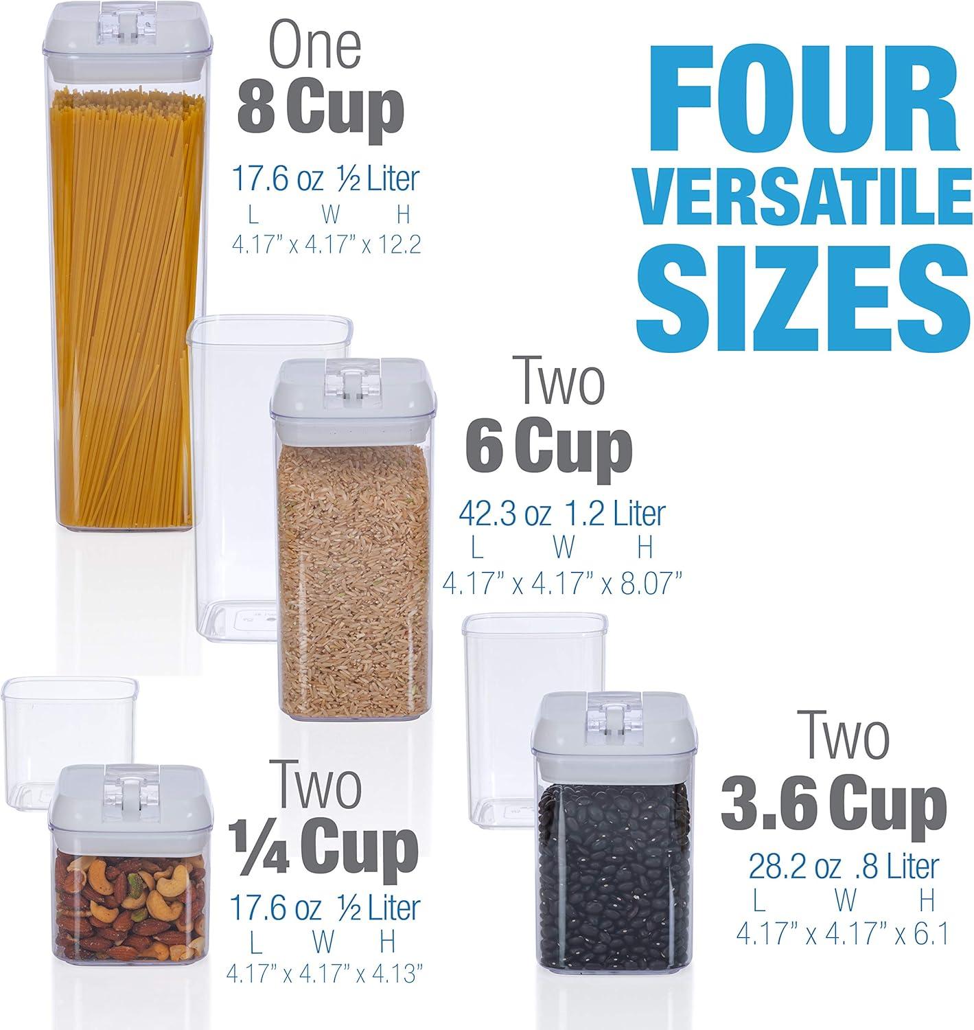 Cheer Collection Airtight Food Storage Containers, Set of 7