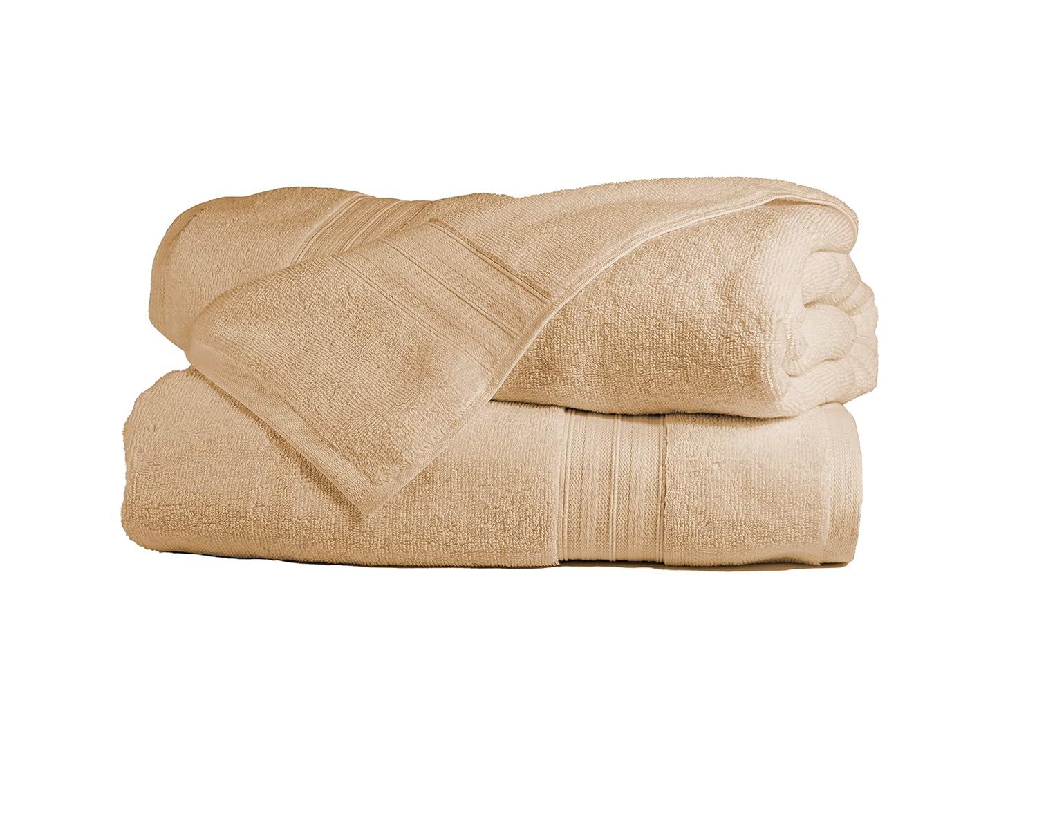 2pc Odor Resistant Bath Sheets Shifting Sand - Bennett & Shea Home: Heavyweight Cotton, Machine Washable