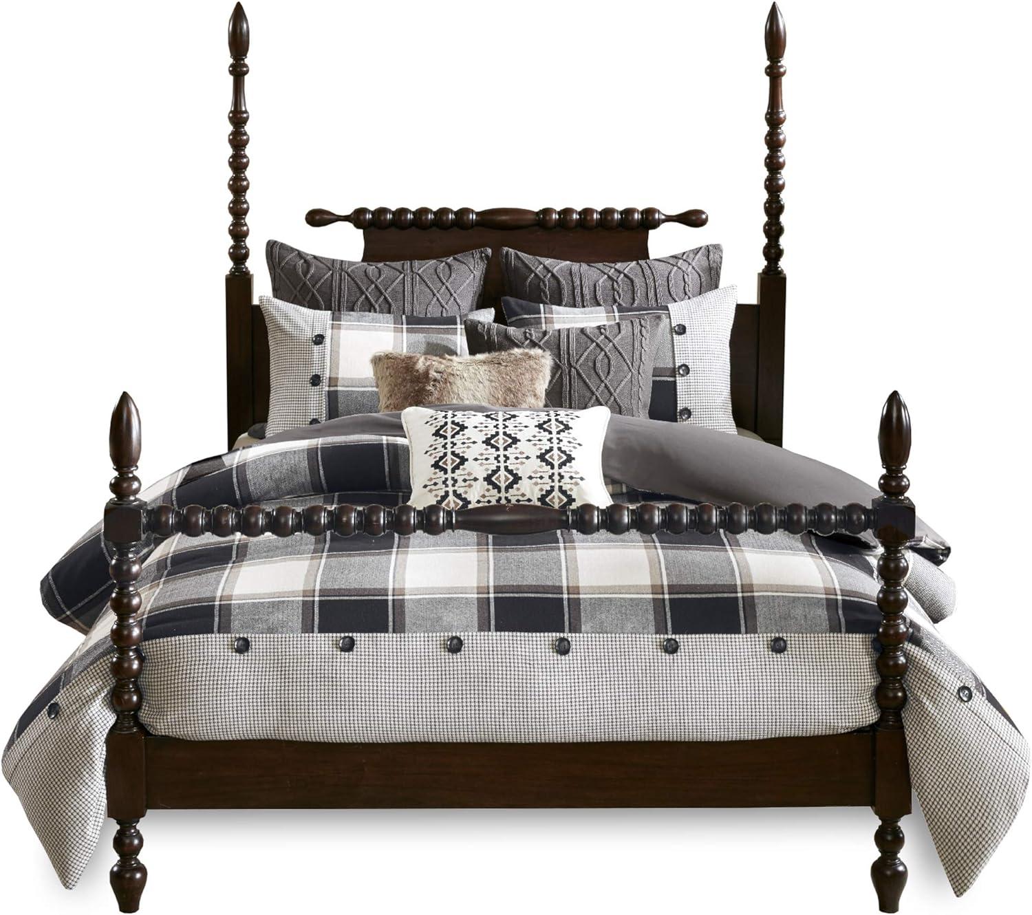 Brown/Black/Gray 100% Cotton Modern & Contemporary Comforter Set