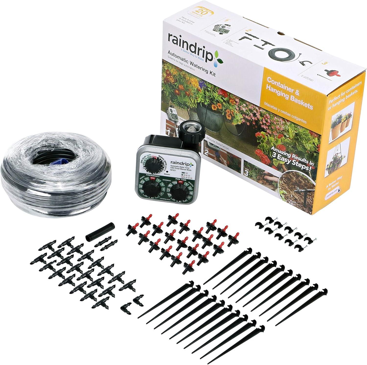 Raindrip Automatic Drip Irrigation Kit with Timer for 20 Plants