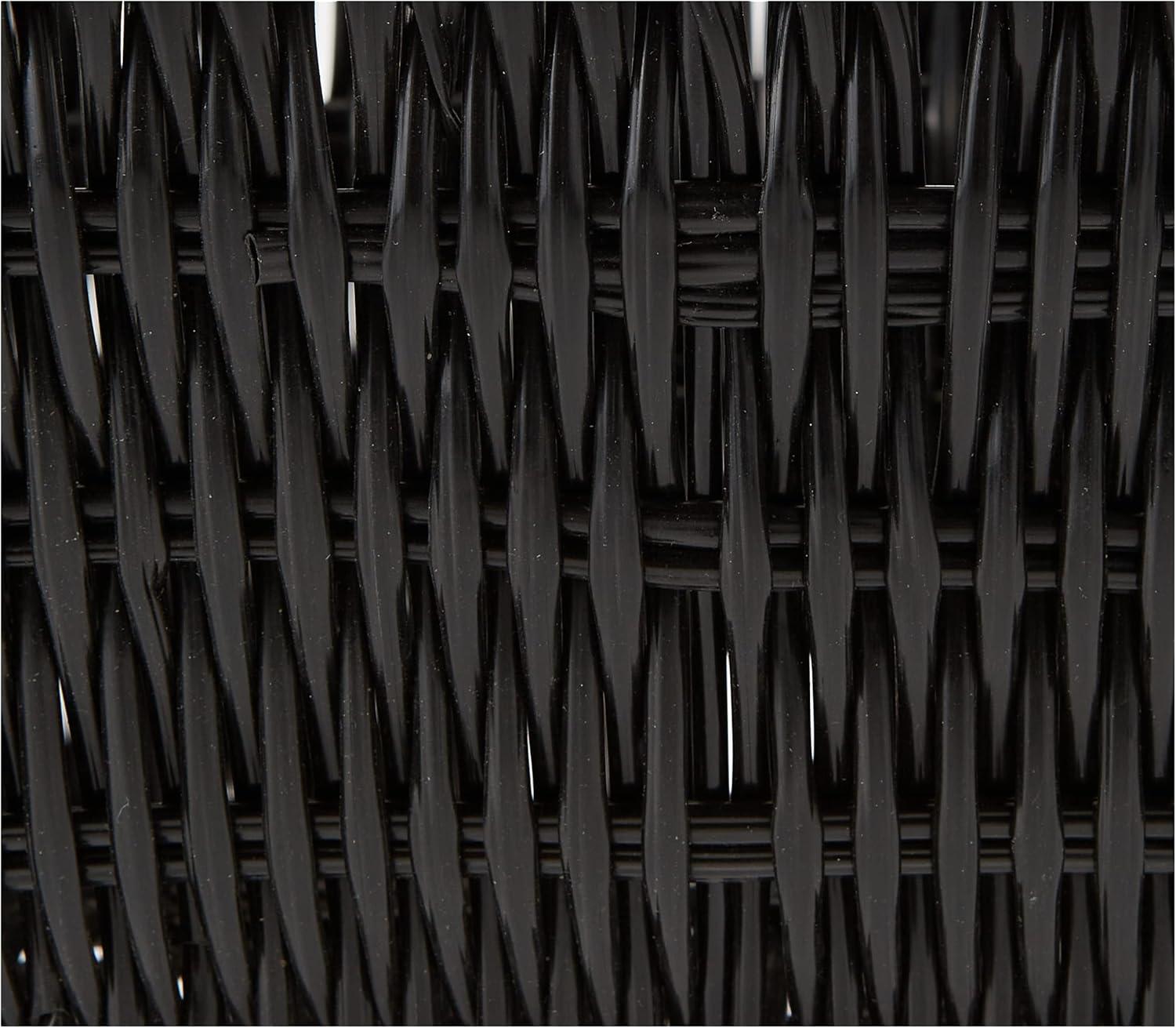 Black Rattique Shelf Tote by Whitmor