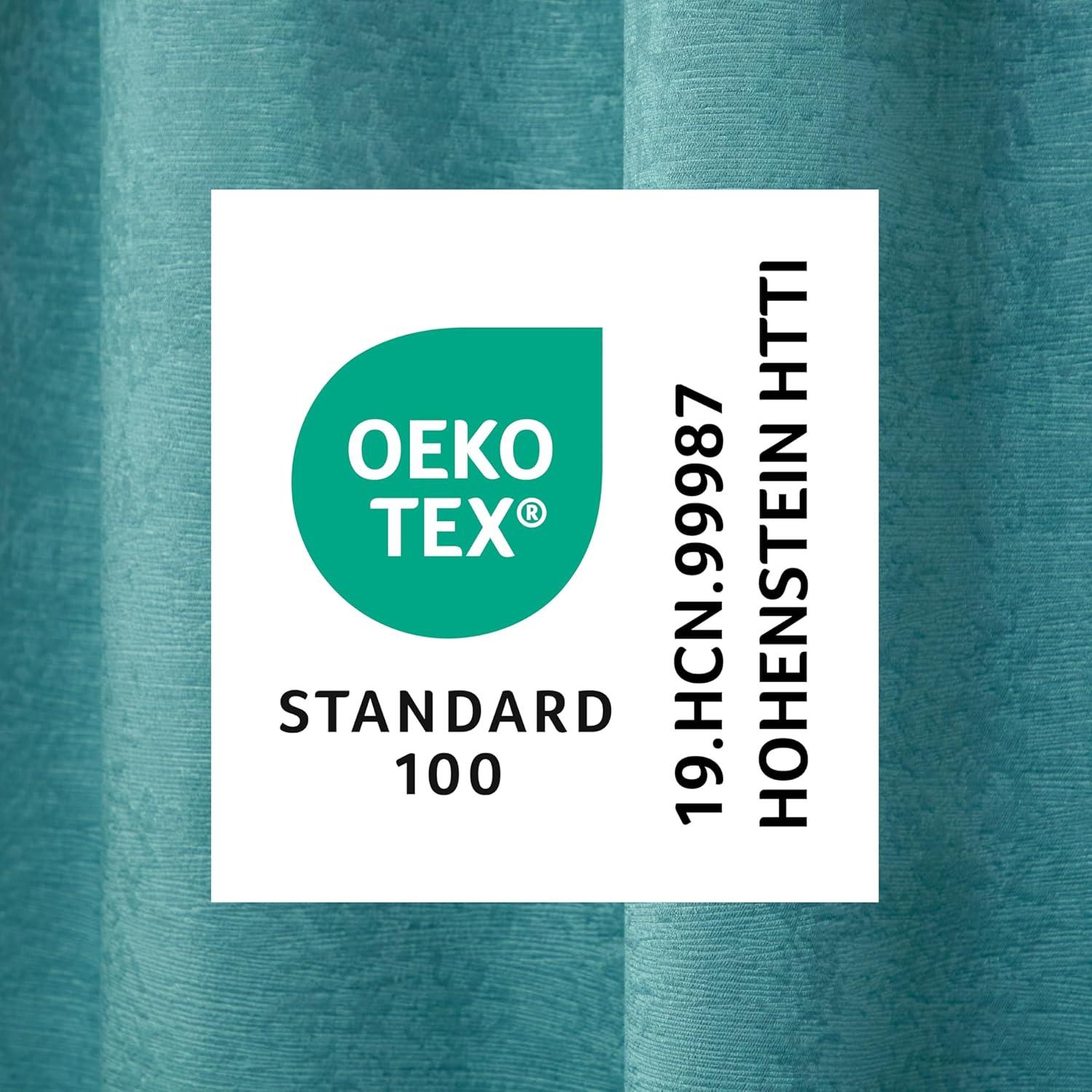 Exclusive Home Oxford Textured Sateen Room Darkening Blackout Grommet Top Curtain Panel Pair, 52"x84", Teal