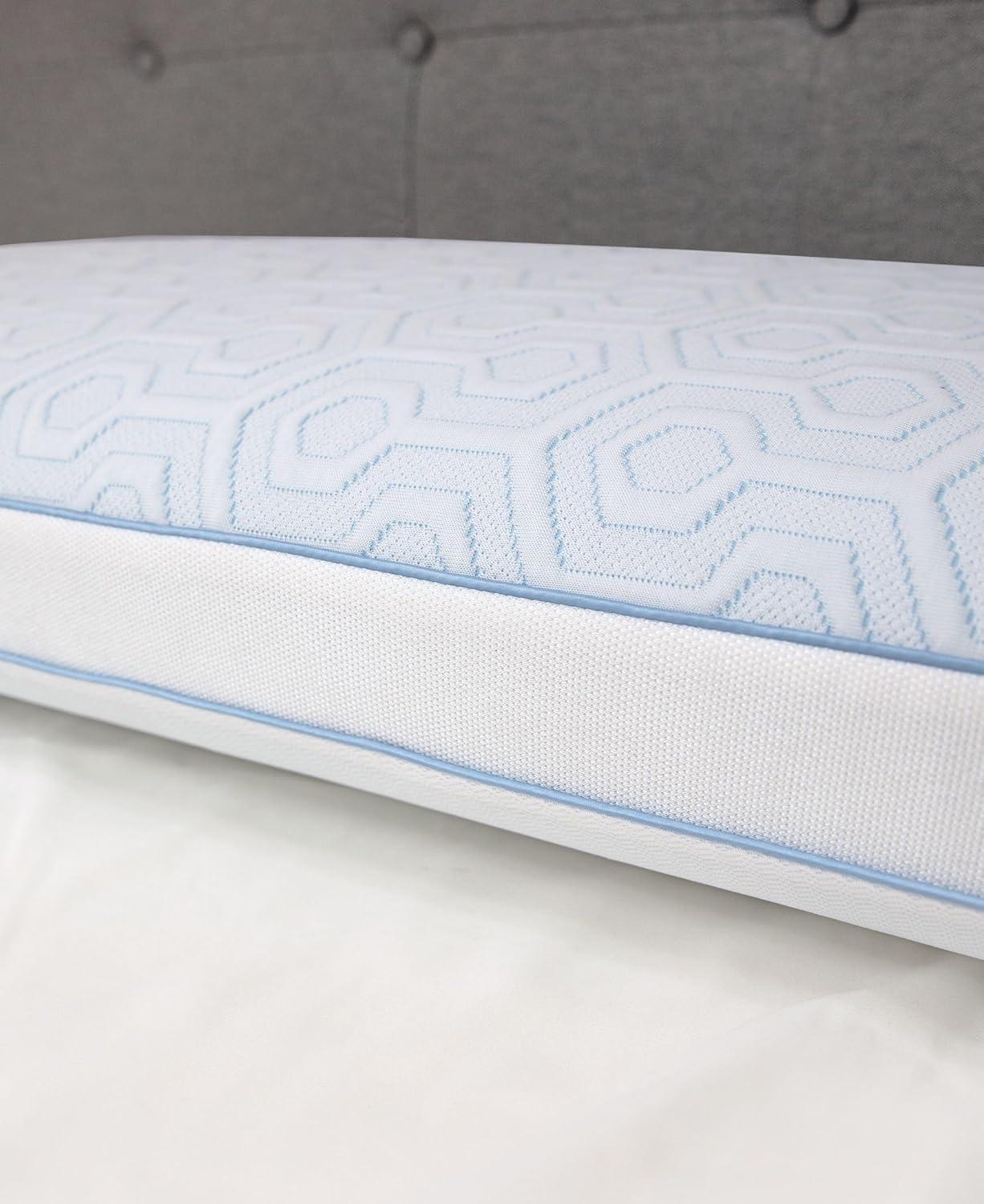 Arctic Blue Cooling Memory Foam Bed Pillow with Nylon Cover