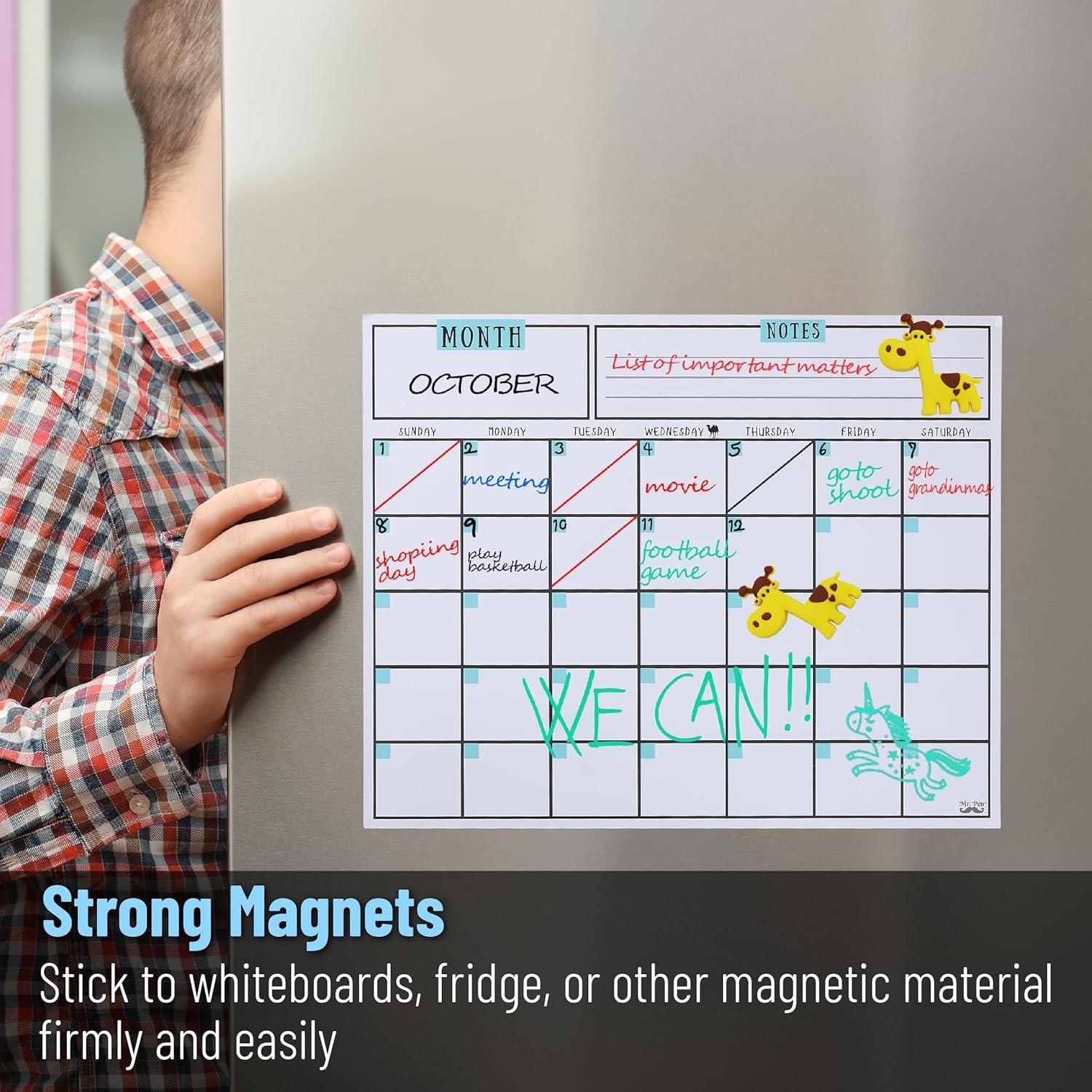 Mr. Pen- Dry Erase Calendar for Fridge, Magnetic, 14.7 x 11.8"