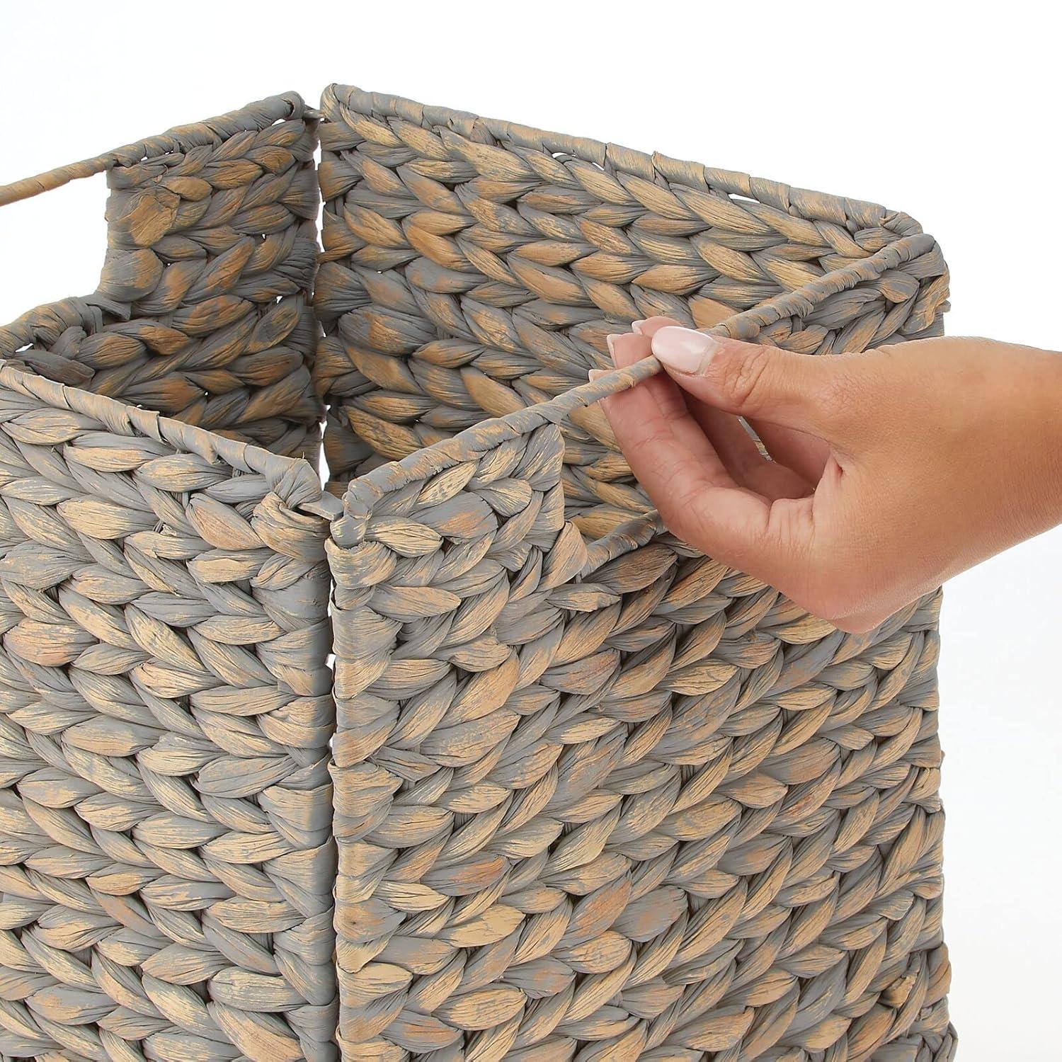 mDesign mDesign Woven Hyacinth Kitchen Storage Organizer Basket Bin