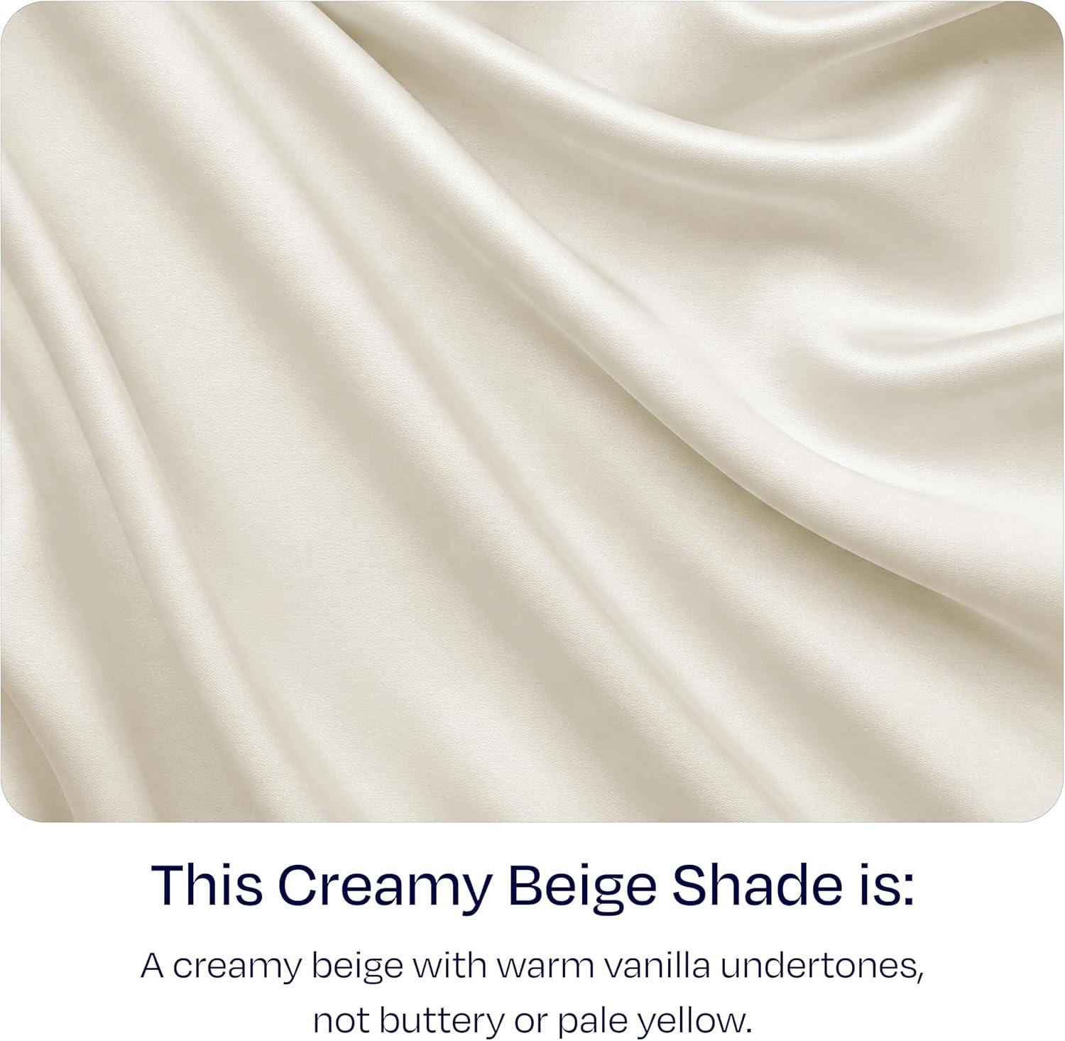 Luxury 1000 Thread Count Bed Sheets Set - 100% Cotton Sateen - Soft, Thick & Deep Pocket by California Design Den - Ivory, King