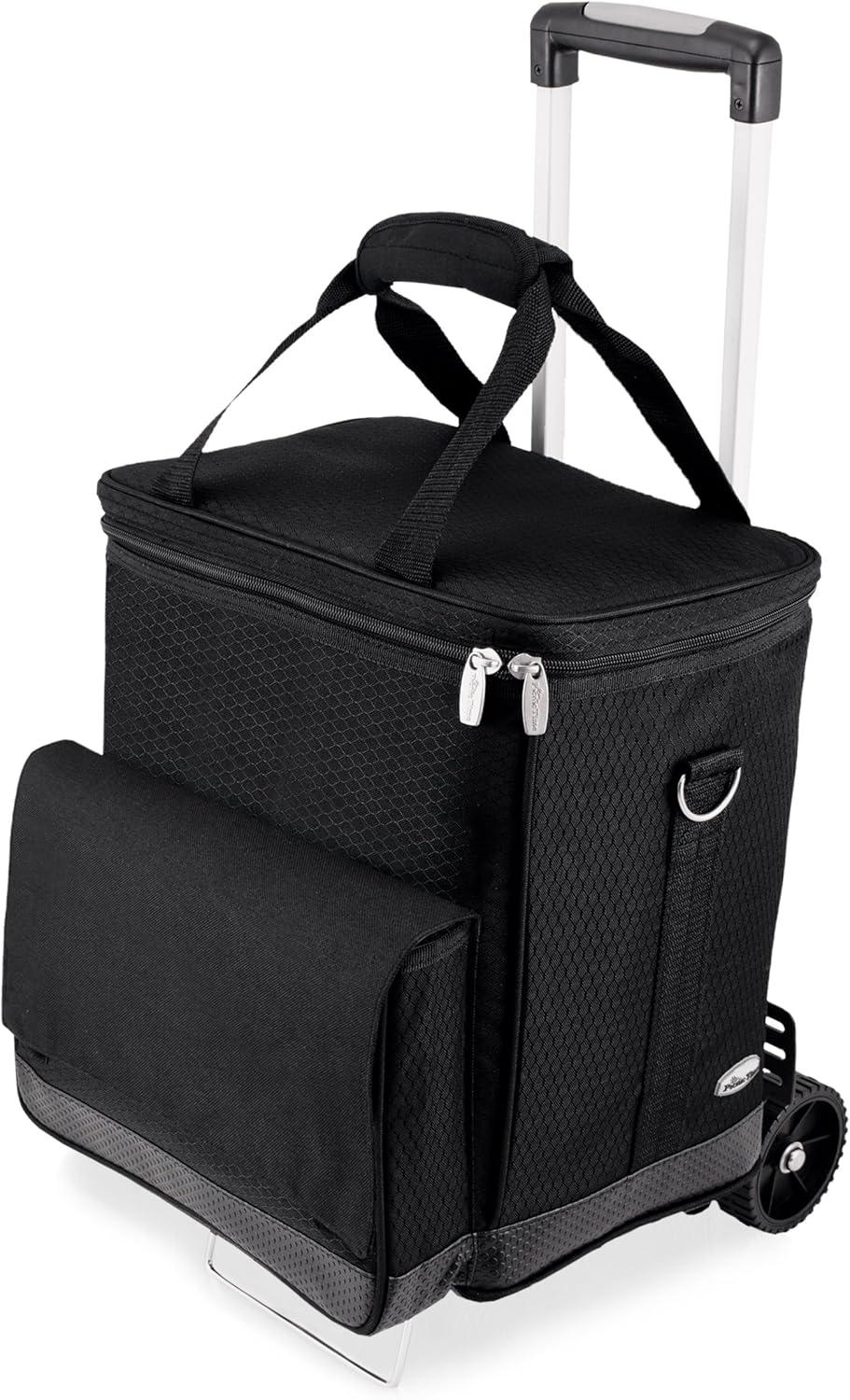 Arlmont & Co. Cellar 6-Bottle Wine Carrier & Cooler Tote with Trolley - Insulated Traveling Portable Wine Bag
