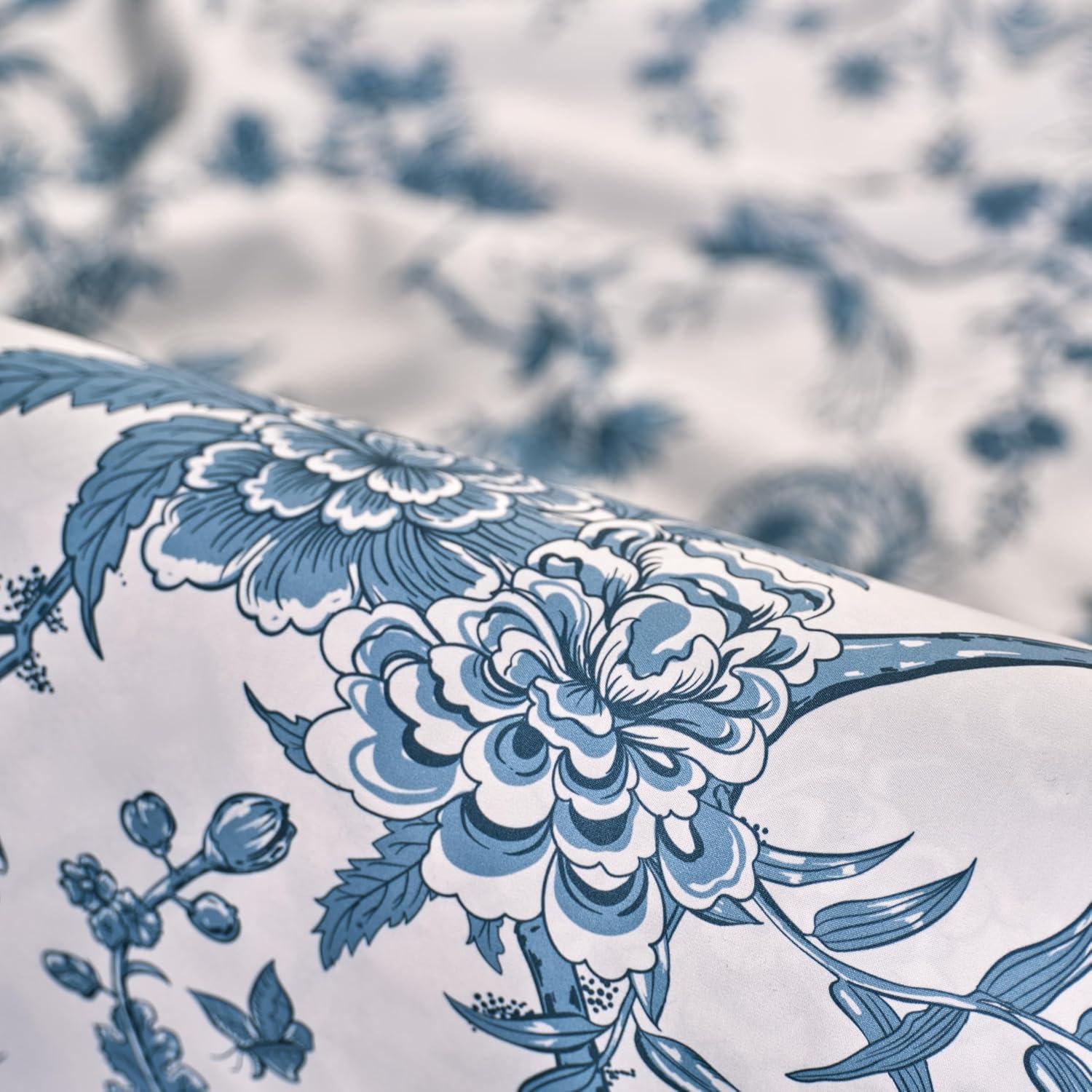 Chanasya Chanasya Antique Toile Double Brushed Microfiber Duvet Cover Set
