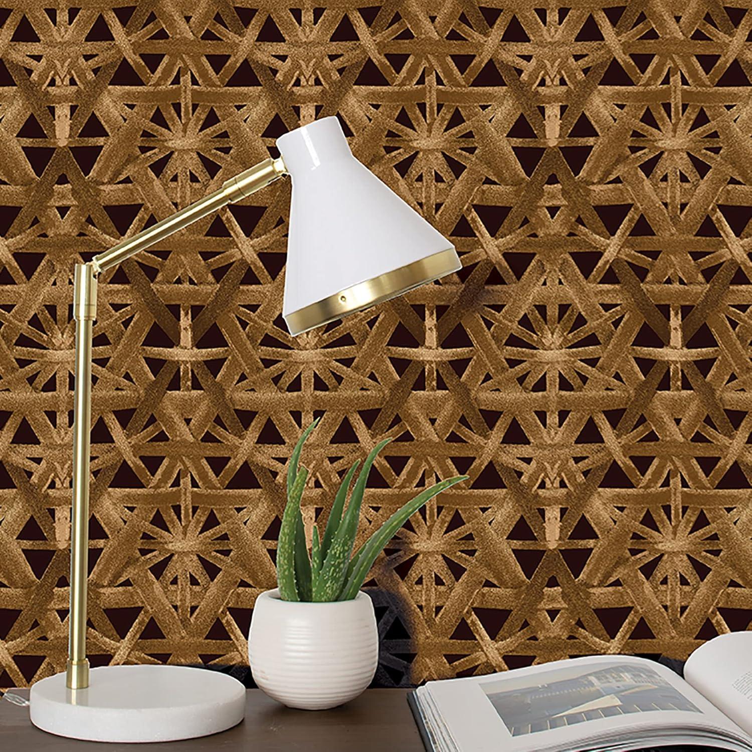 Tommy Bahama Rattan Lattice Geometric 18' L x 20.5" W Peel & Stick Wallpaper Roll
