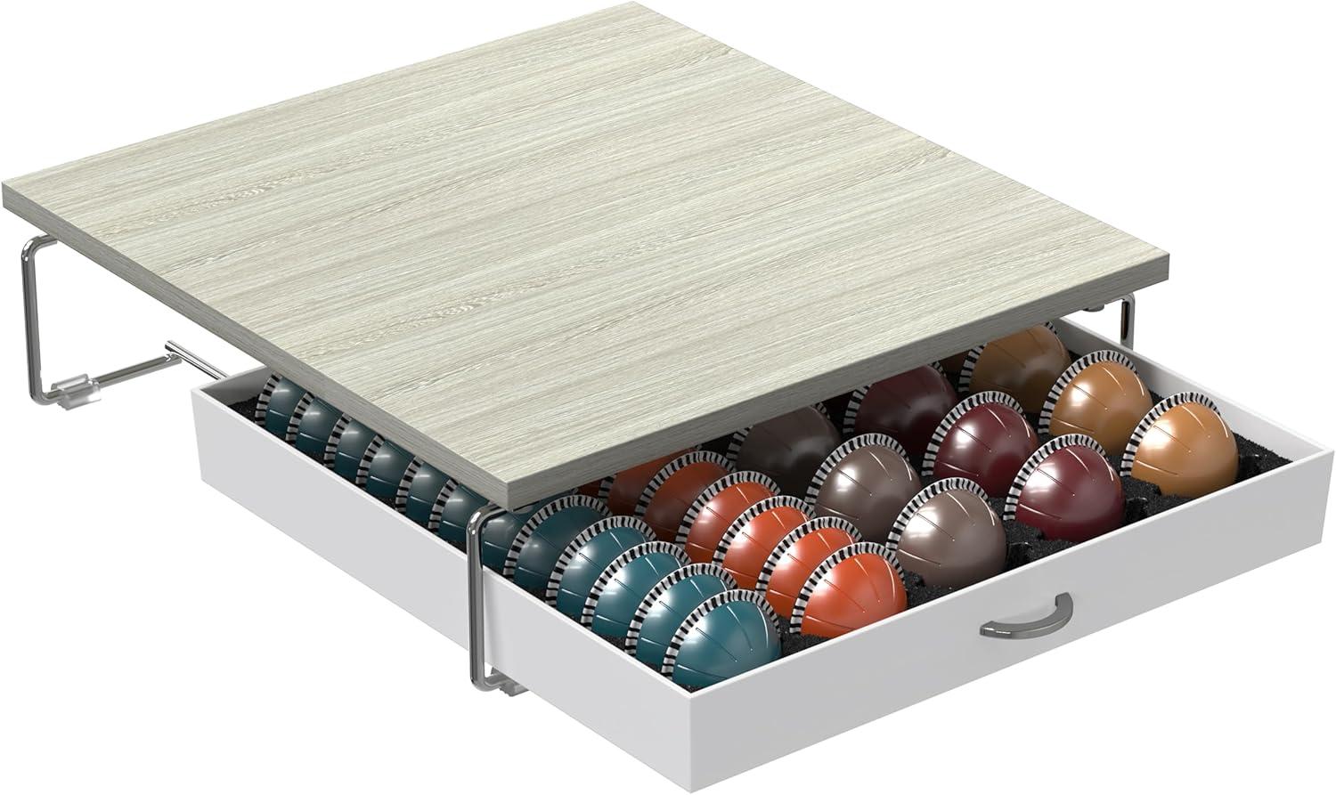 DecoBrothers Supreme Vertuoline Drawer, Holds with 30 Big or 60 Small Vertuoline Pods, Maple